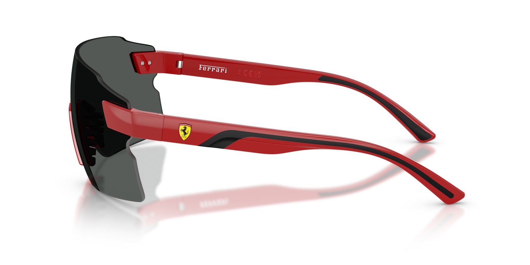 Occhiali da sole Ferrari Scuderia FZ 6024U (526/87) colore rosso ferrari forma rettangolare lenti grigio scuro