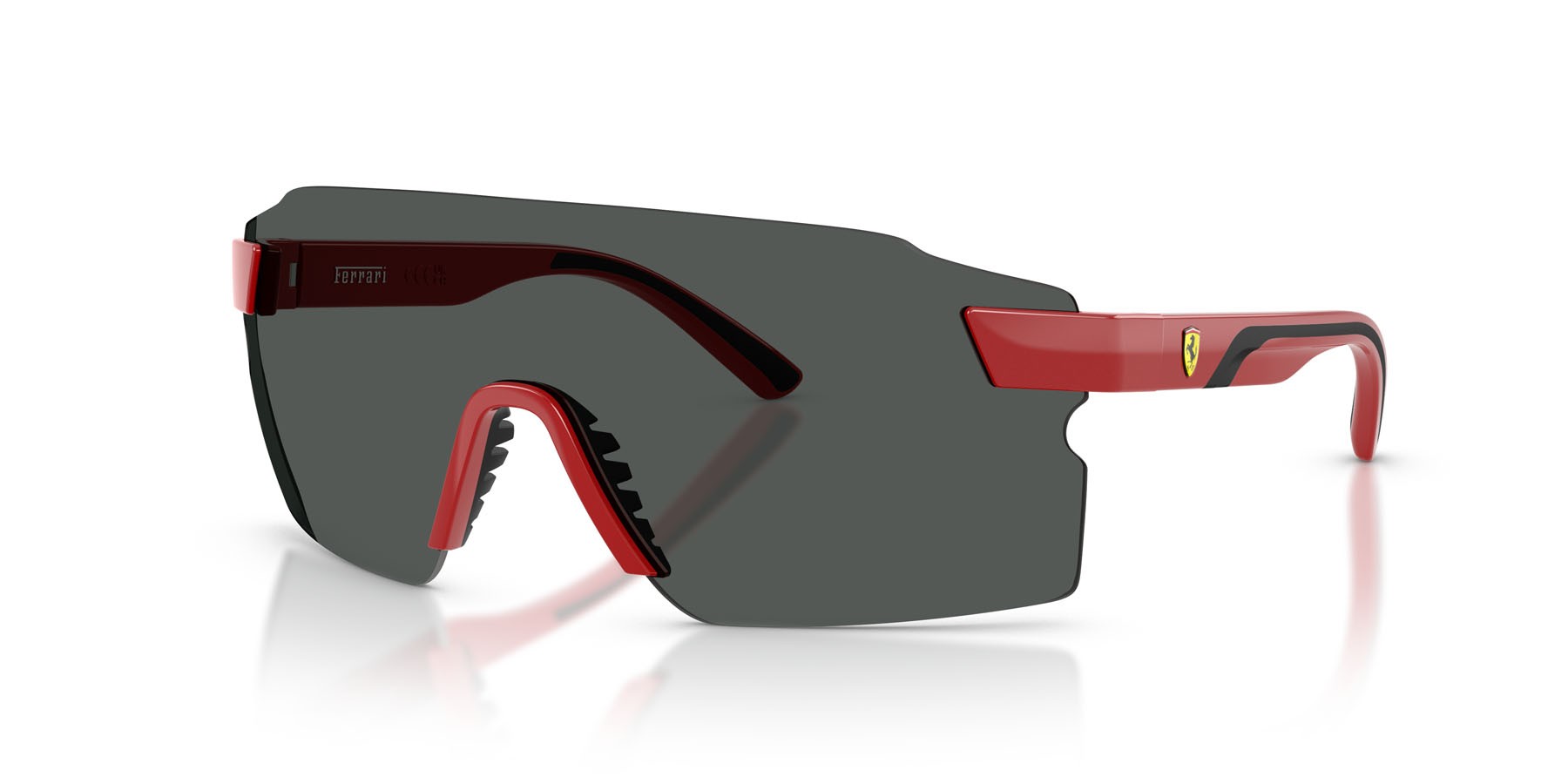 Occhiali da sole Ferrari Scuderia FZ 6024U (526/87) colore rosso ferrari forma rettangolare lenti grigio scuro