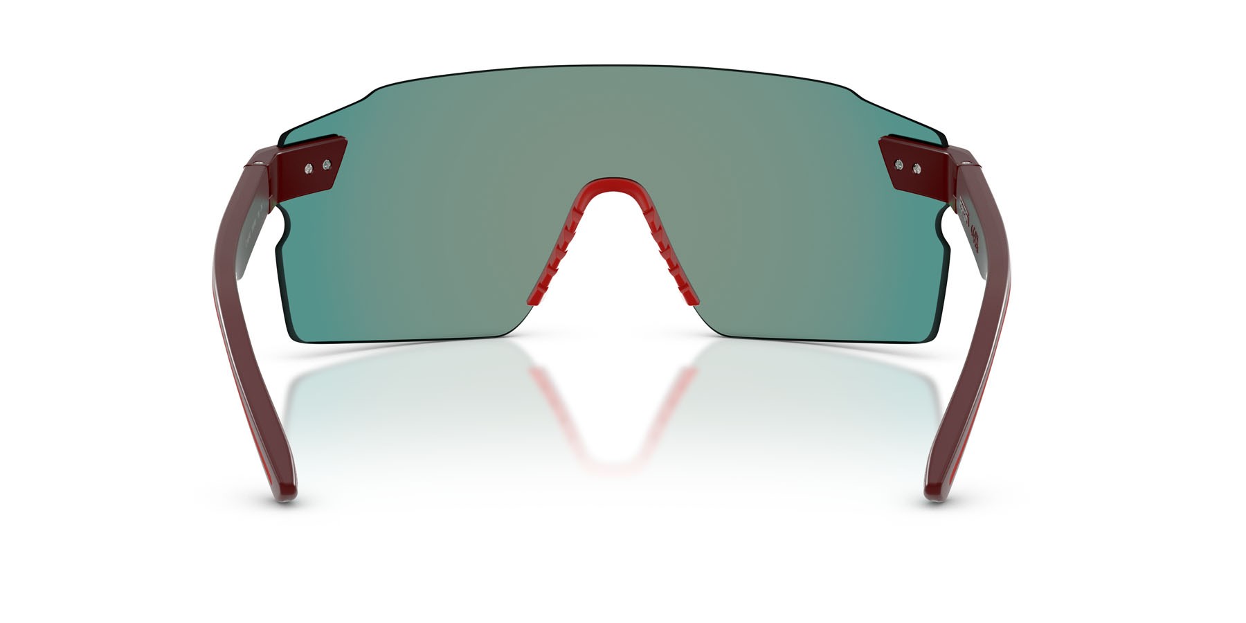 Occhiali da sole Ferrari Scuderia FZ 6024U (530/M5) colore rosso bordeaux forma rettangolare lenti rosso specchiato grigio scuro/giallo
