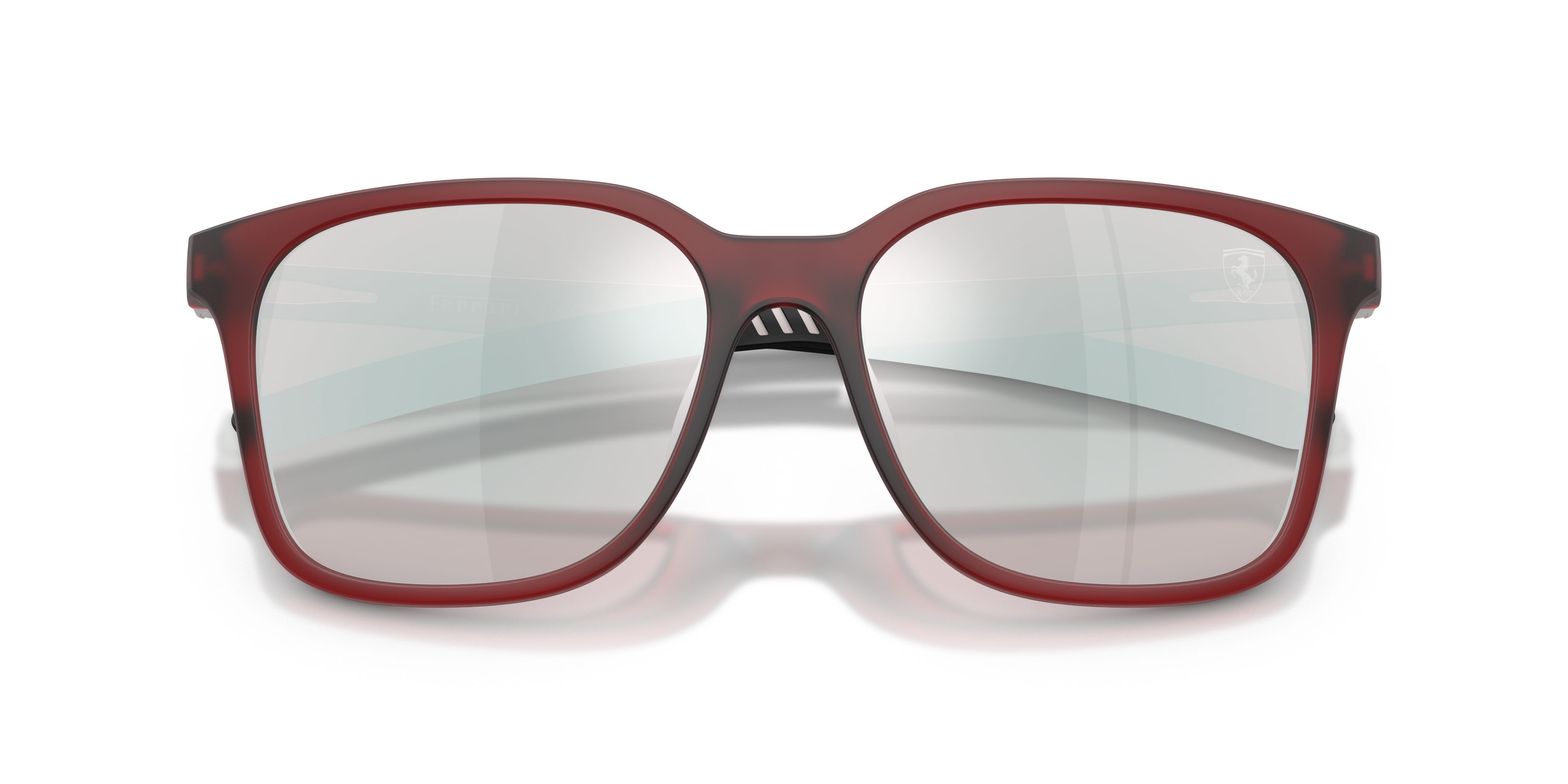 Occhiali da sole Ferrari Scuderia FZ 6025D (508/B5) colore rosso bordeaux forma quadrato lenti viola/grigio