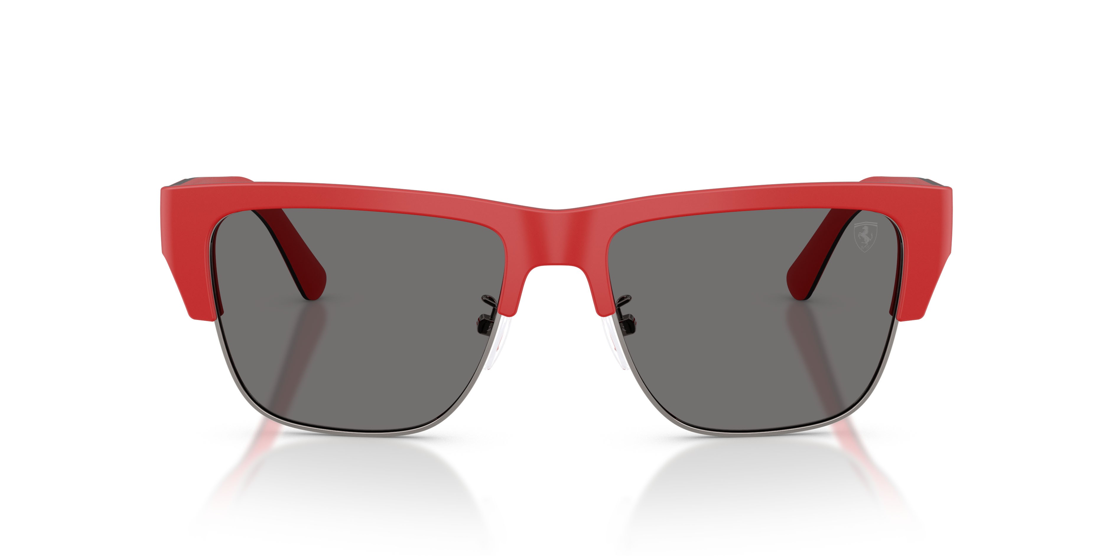 Occhiali da sole Ferrari Scuderia FZ 6026 (758/81) colore rosso/nero forma quadrato lenti polar grigio scuro