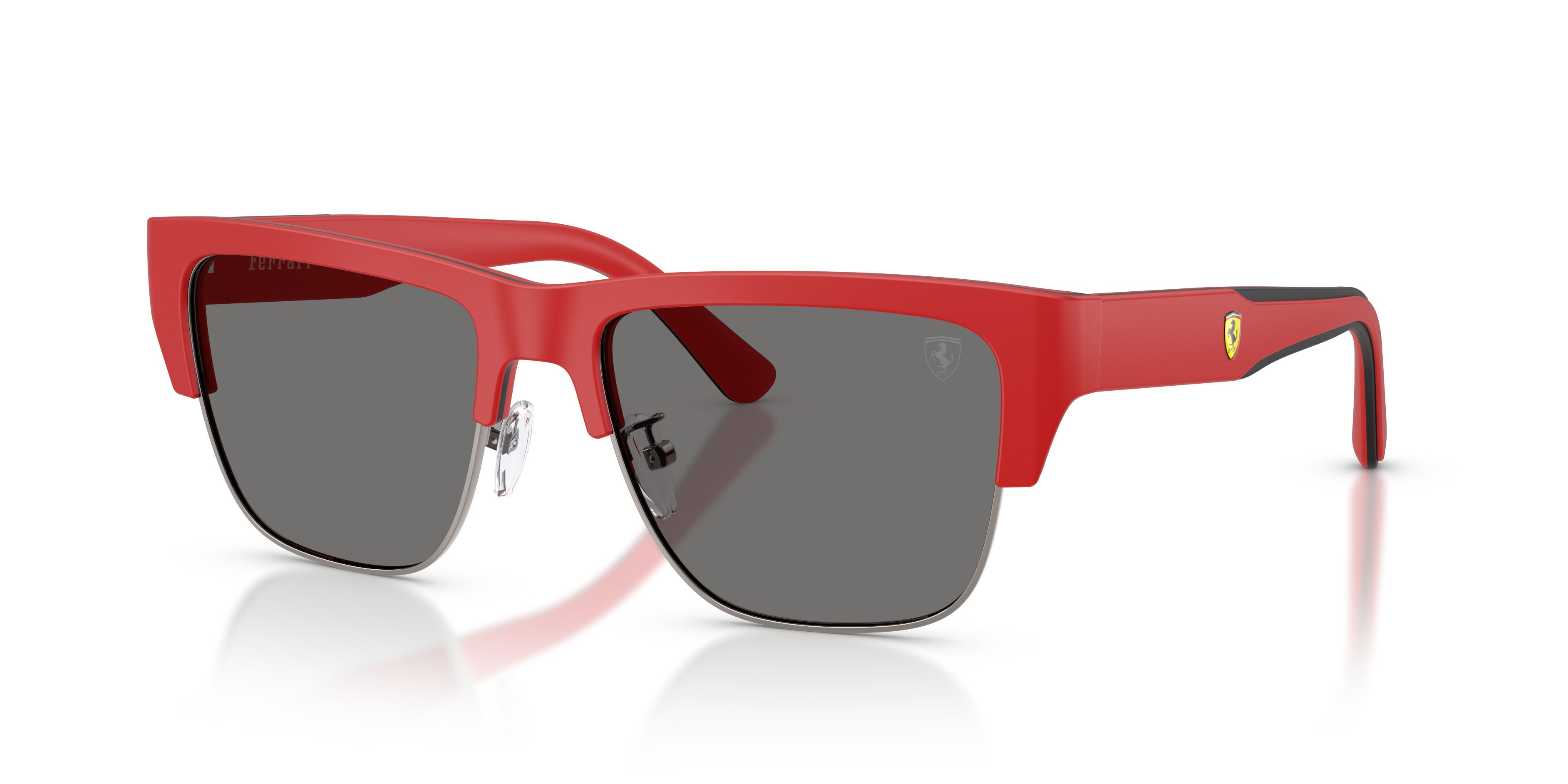 Occhiali da sole Ferrari Scuderia FZ 6026 (758/81) colore rosso/nero forma quadrato lenti polar grigio scuro