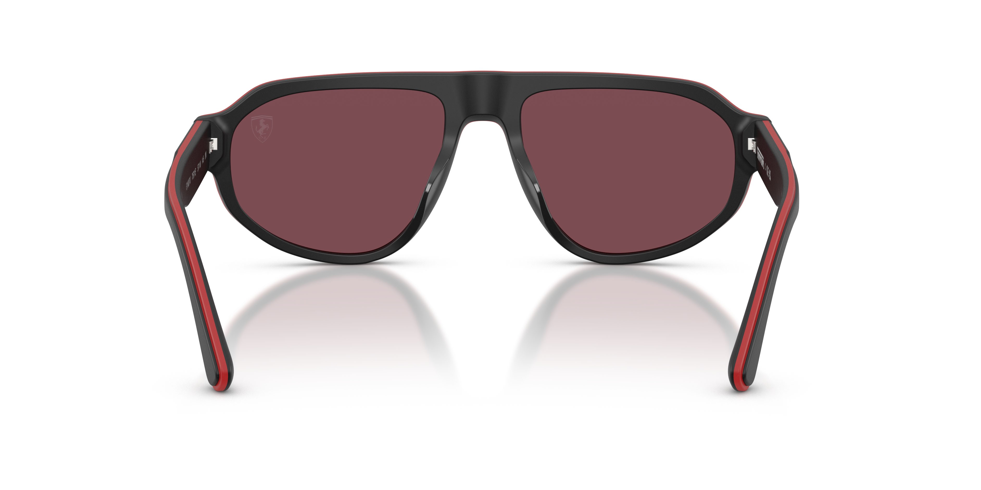 Occhiali da sole Ferrari Scuderia FZ 6027U (757/1E) colore nero/rosso forma irregolare lenti red contrast pro