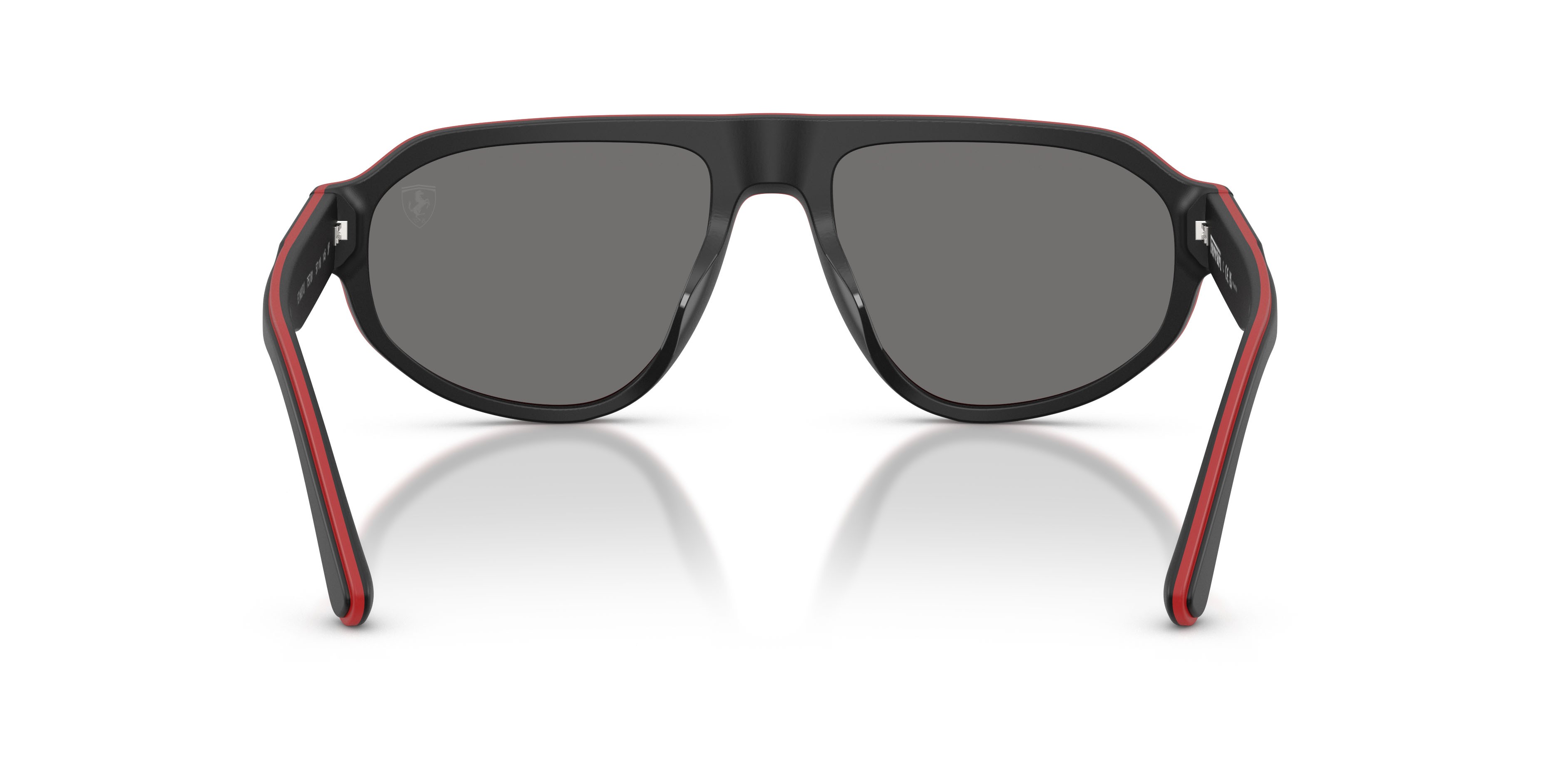 Occhiali da sole Ferrari Scuderia FZ 6027U (757/81) colore nero/rosso forma irregolare lenti polar grigio scuro