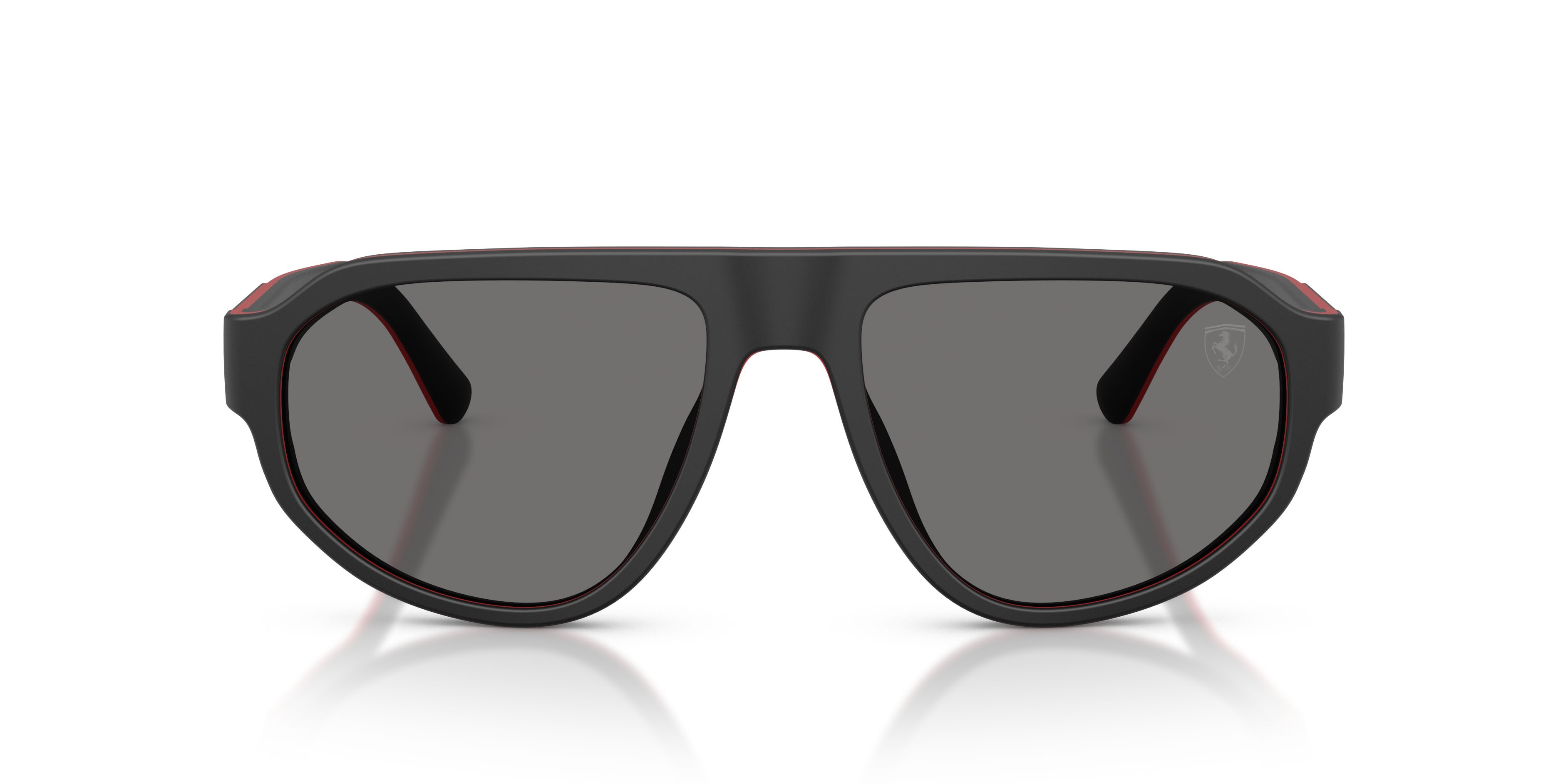 Occhiali da sole Ferrari Scuderia FZ 6027U (757/81) colore nero/rosso forma irregolare lenti polar grigio scuro
