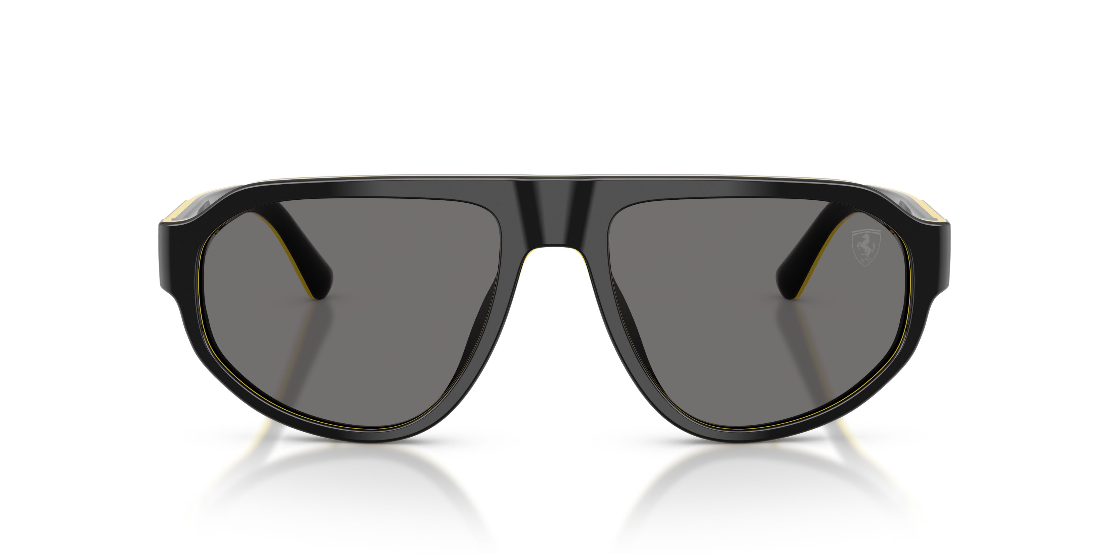 Occhiali da sole Ferrari Scuderia FZ 6027U (759/81) colore nero/giallo forma irregolare lenti polar grigio scuro