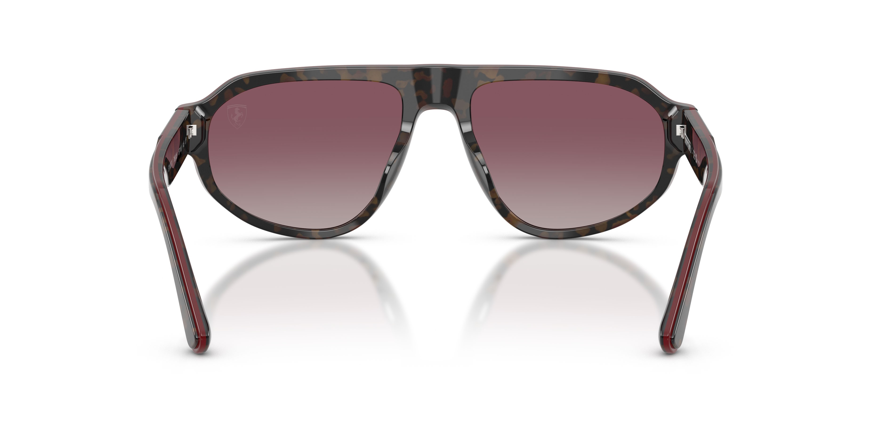 Occhiali da sole Ferrari Scuderia FZ 6027U (760/85) colore havana borgogna forma irregolare lenti rosso