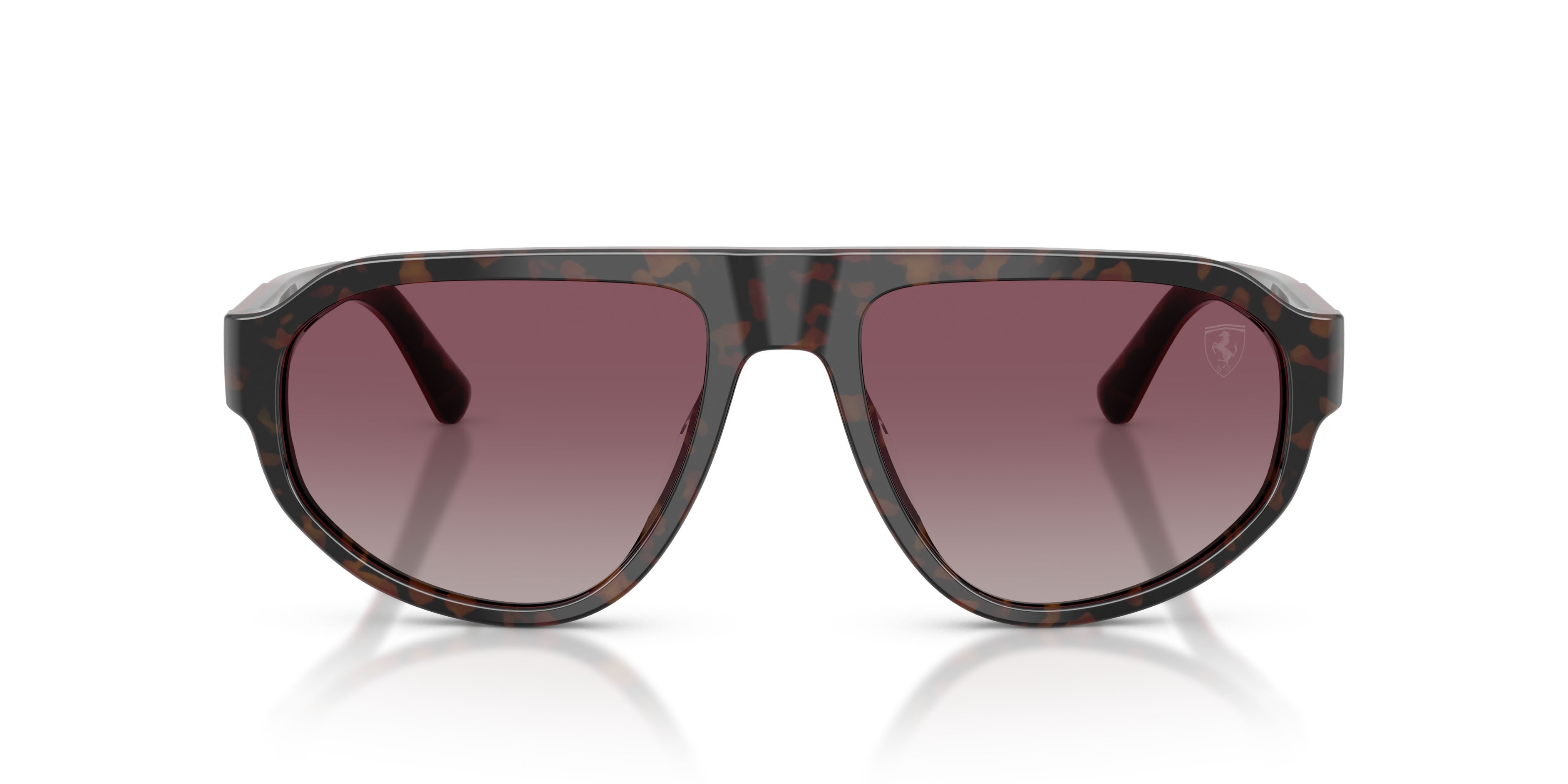 Occhiali da sole Ferrari Scuderia FZ 6027U (760/85) colore havana borgogna forma irregolare lenti rosso