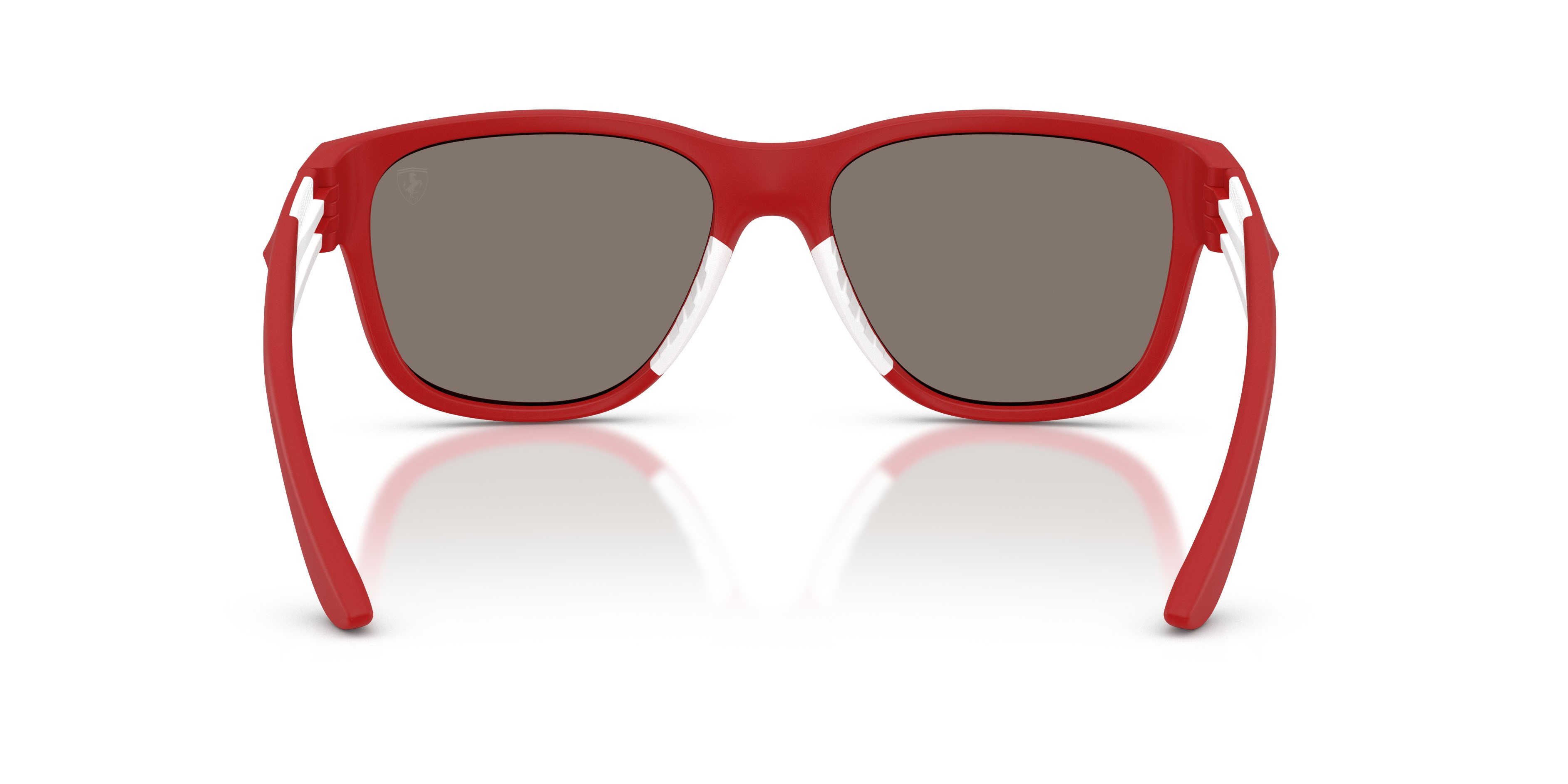 Occhiali da sole Ferrari Scuderia FZ 6028U (514/6G) colore rosso opaco forma quadrato lenti specchiata grigia