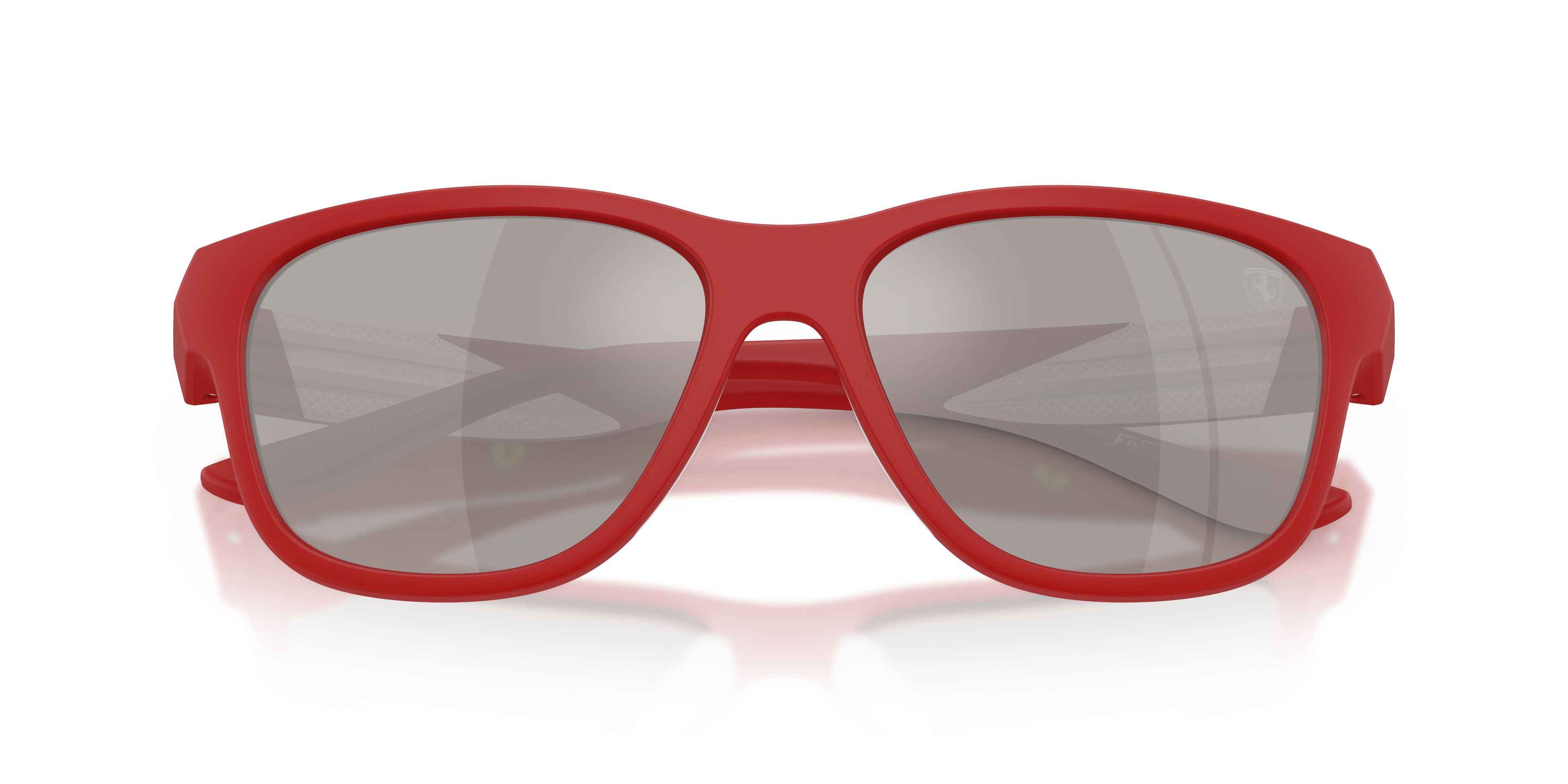 Occhiali da sole Ferrari Scuderia FZ 6028U (514/6G) colore rosso opaco forma quadrato lenti specchiata grigia