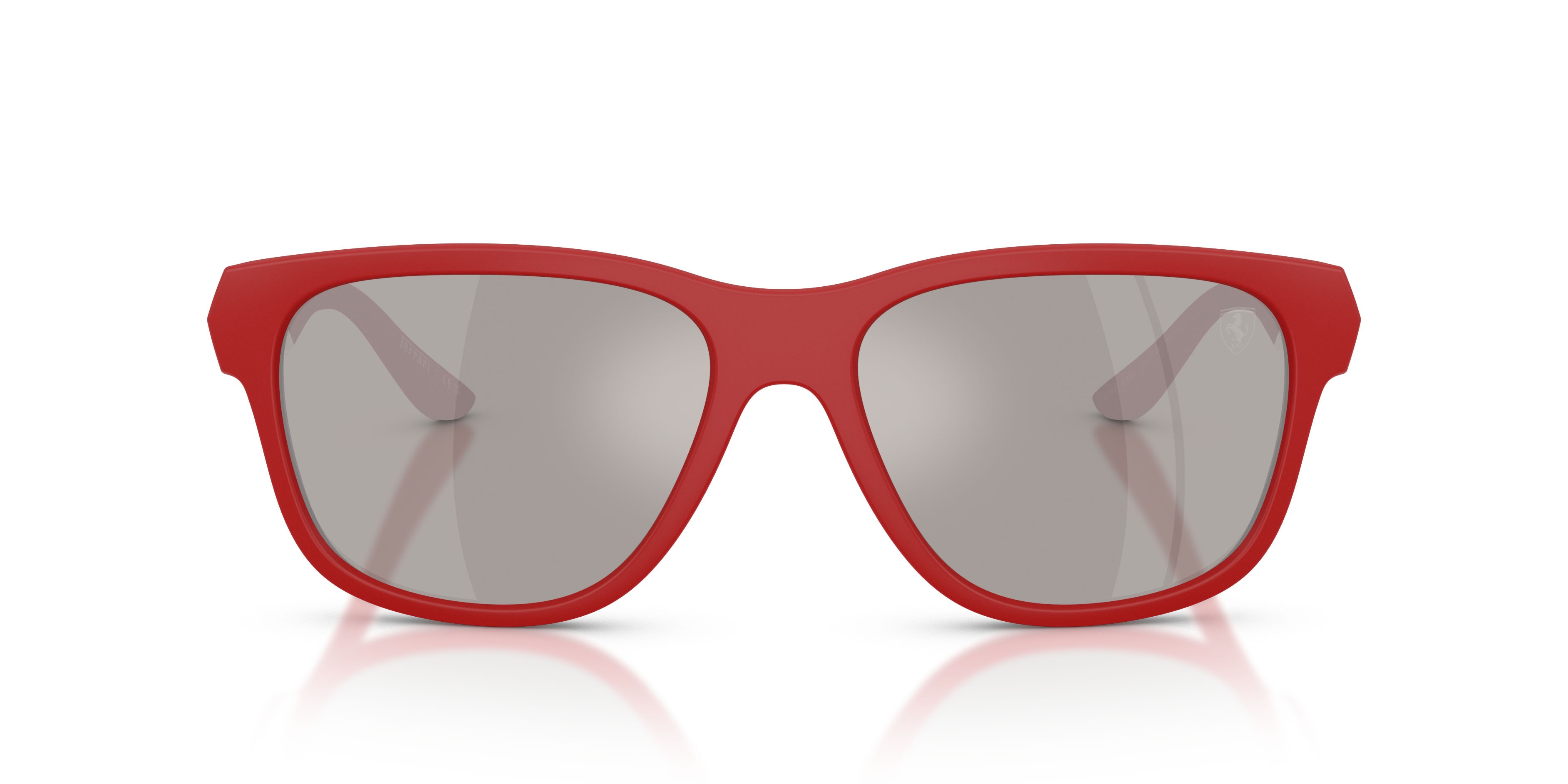 Occhiali da sole Ferrari Scuderia FZ 6028U (514/6G) colore rosso opaco forma quadrato lenti specchiata grigia