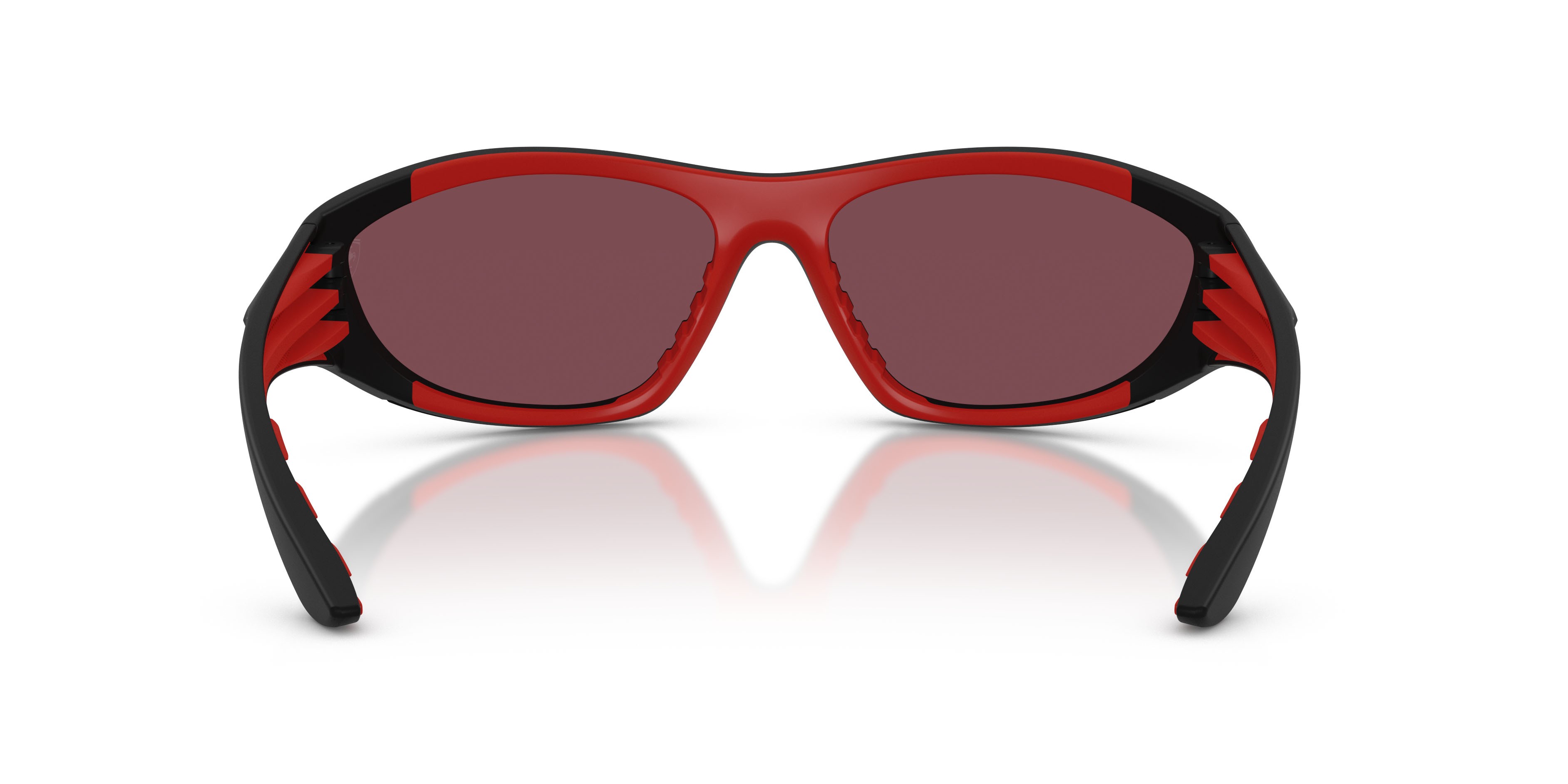 Occhiali da sole Ferrari Scuderia FZ 6029U (504/1E) colore nero opaco forma cat eye lenti red contrast pro