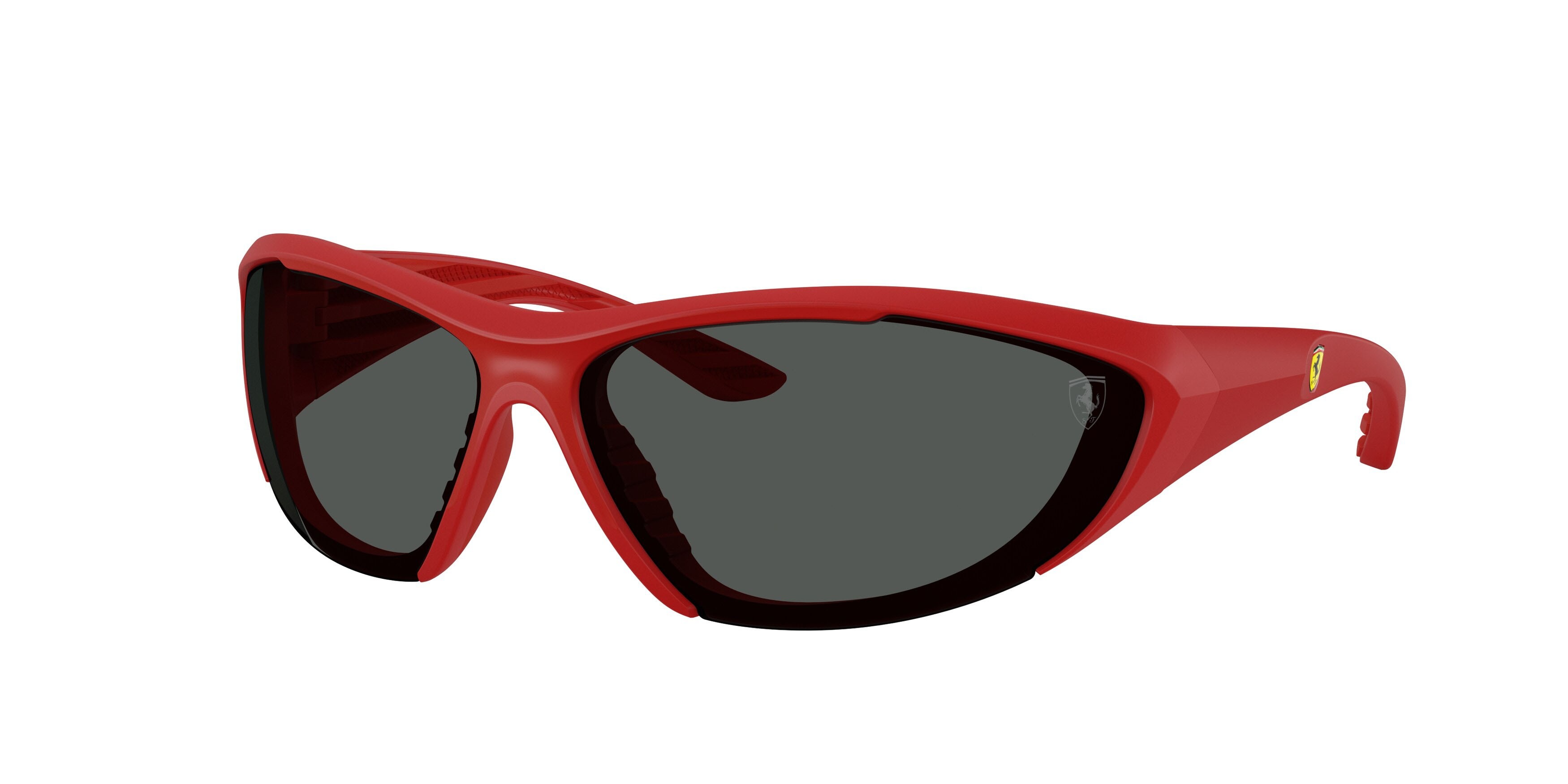 Occhiali da sole Ferrari Scuderia FZ 6029U (514/87) colore rosso opaco forma cat eye lenti grigio