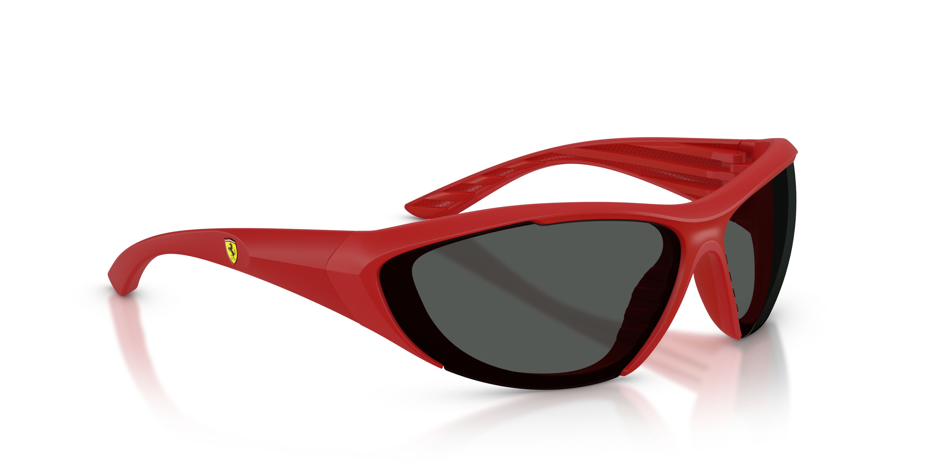 Occhiali da sole Ferrari Scuderia FZ 6029U (514/87) colore rosso opaco forma cat eye lenti grigio