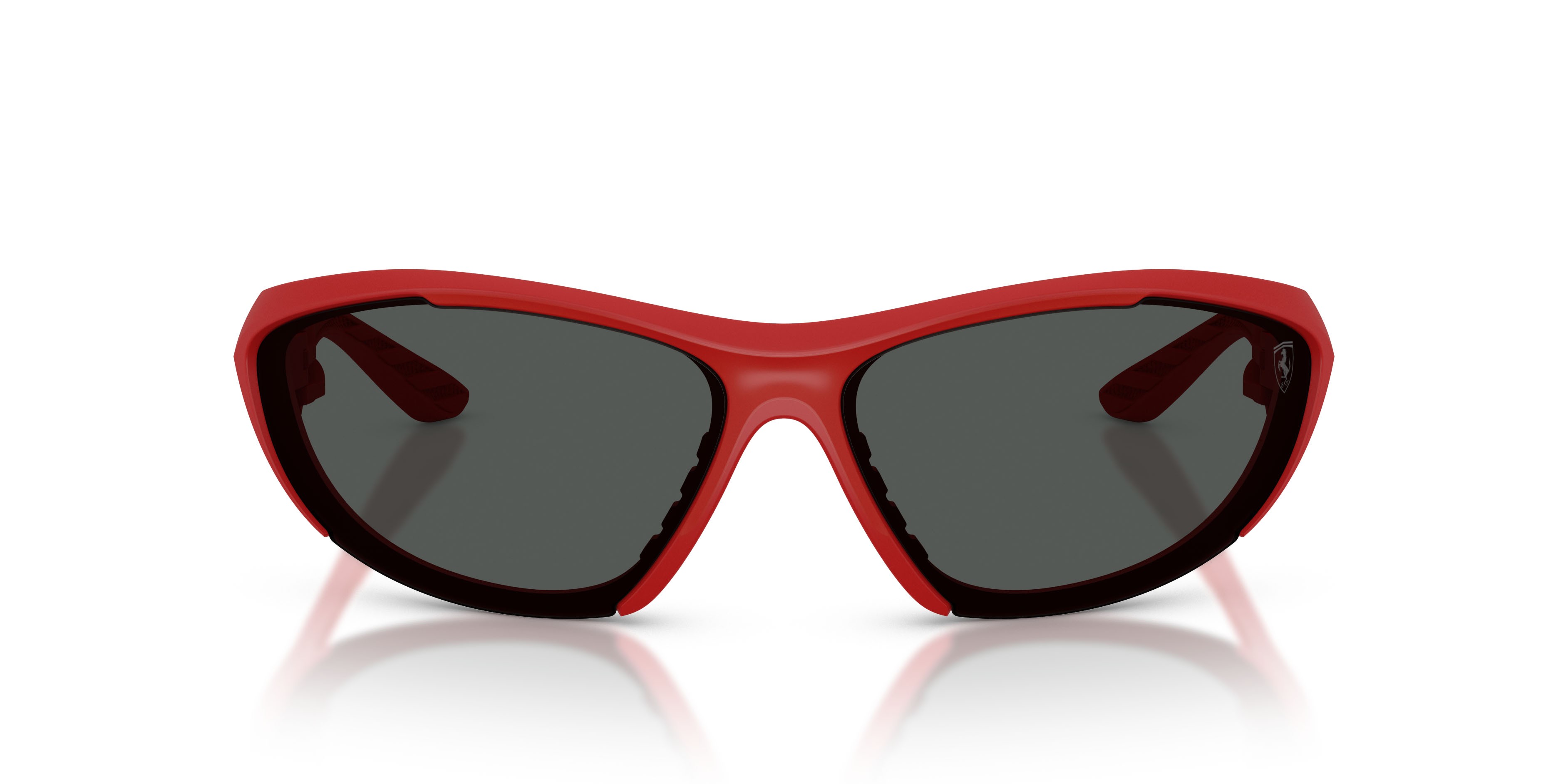 Occhiali da sole Ferrari Scuderia FZ 6029U (514/87) colore rosso opaco forma cat eye lenti grigio