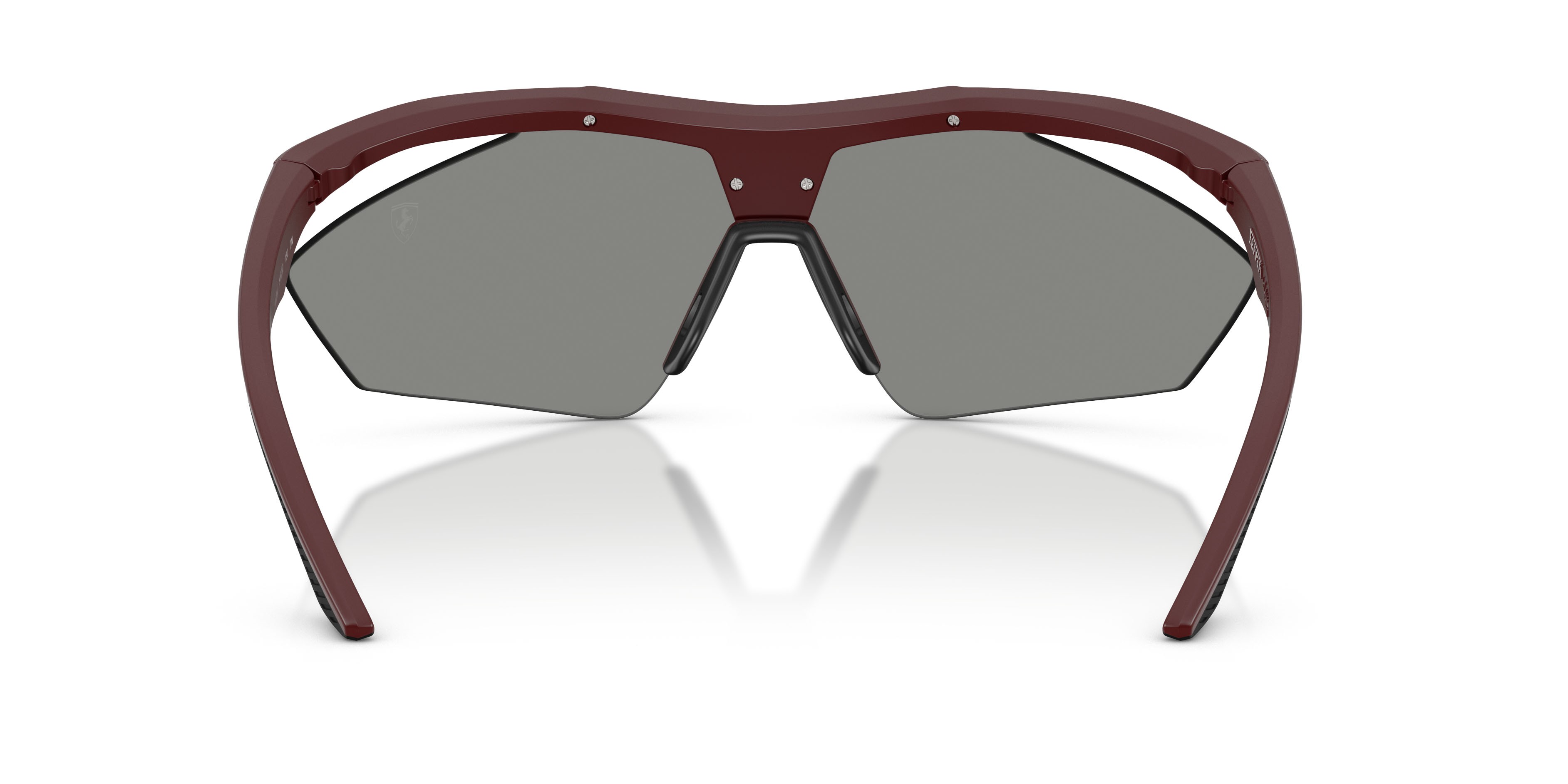Occhiali da sole Ferrari Scuderia FZ 6030U (514/87) colore rosso opaco forma irregolare lenti grigio