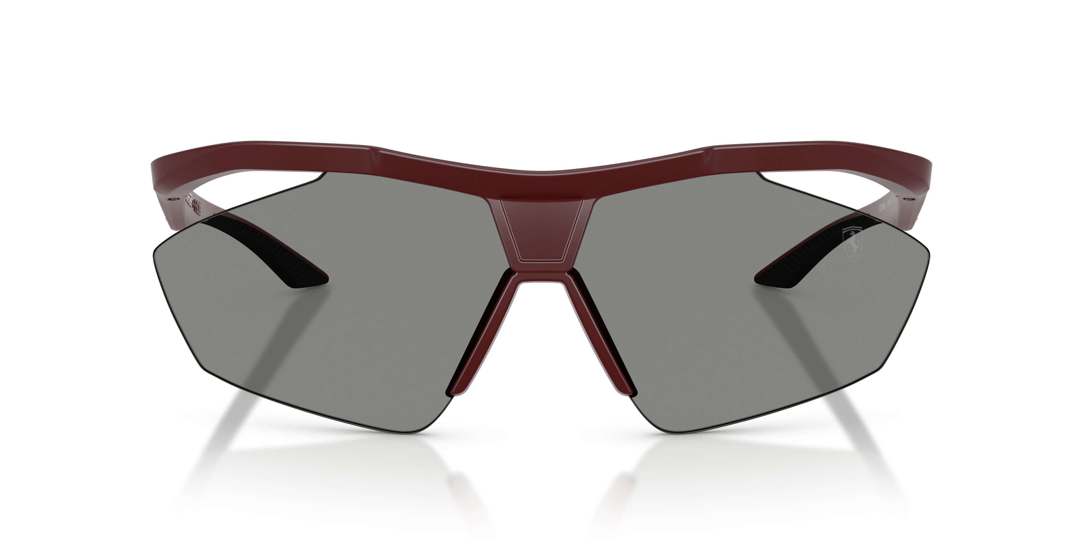 Occhiali da sole Ferrari Scuderia FZ 6030U (514/87) colore rosso opaco forma irregolare lenti grigio