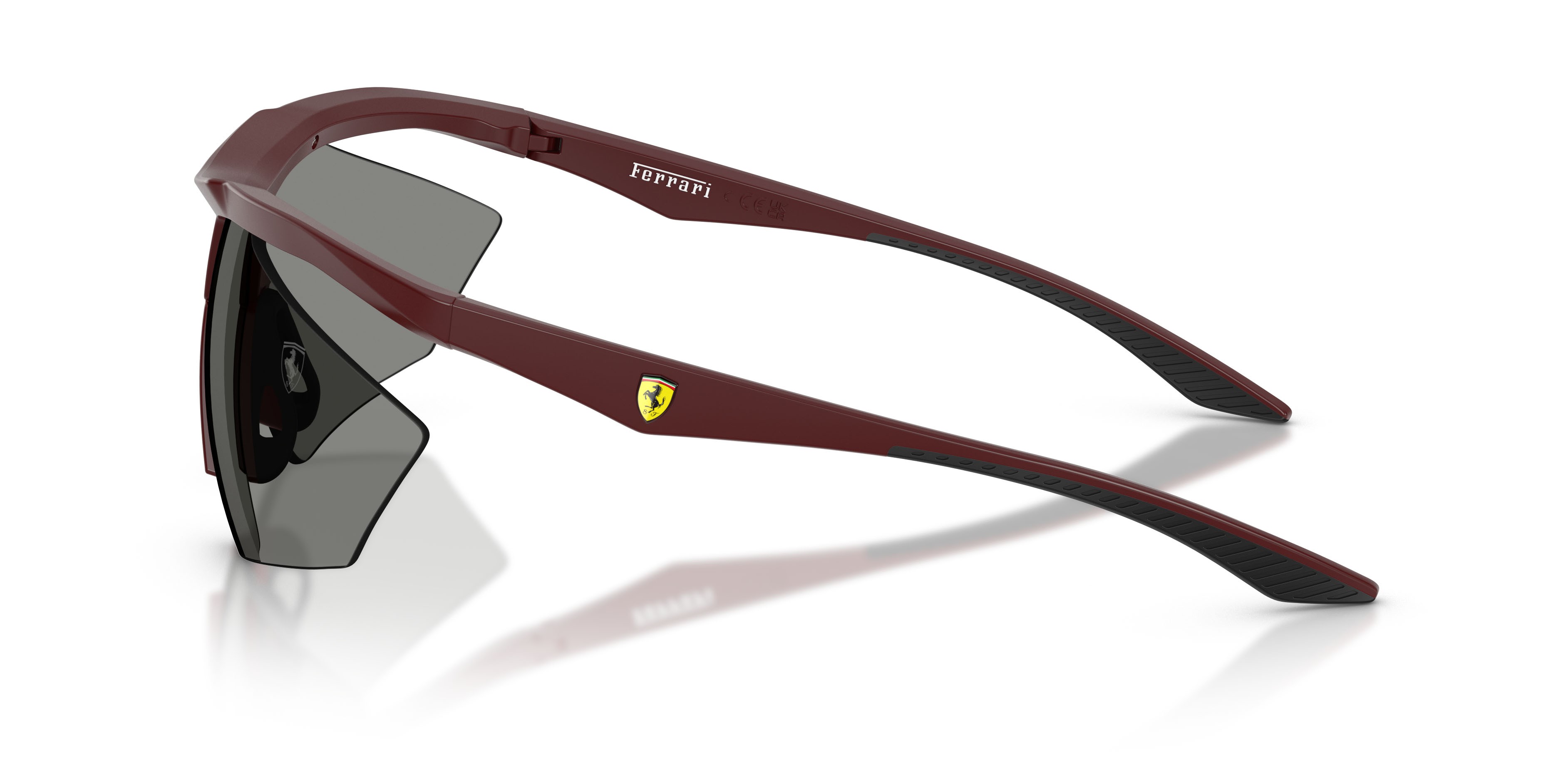 Occhiali da sole Ferrari Scuderia FZ 6030U (514/87) colore rosso opaco forma irregolare lenti grigio