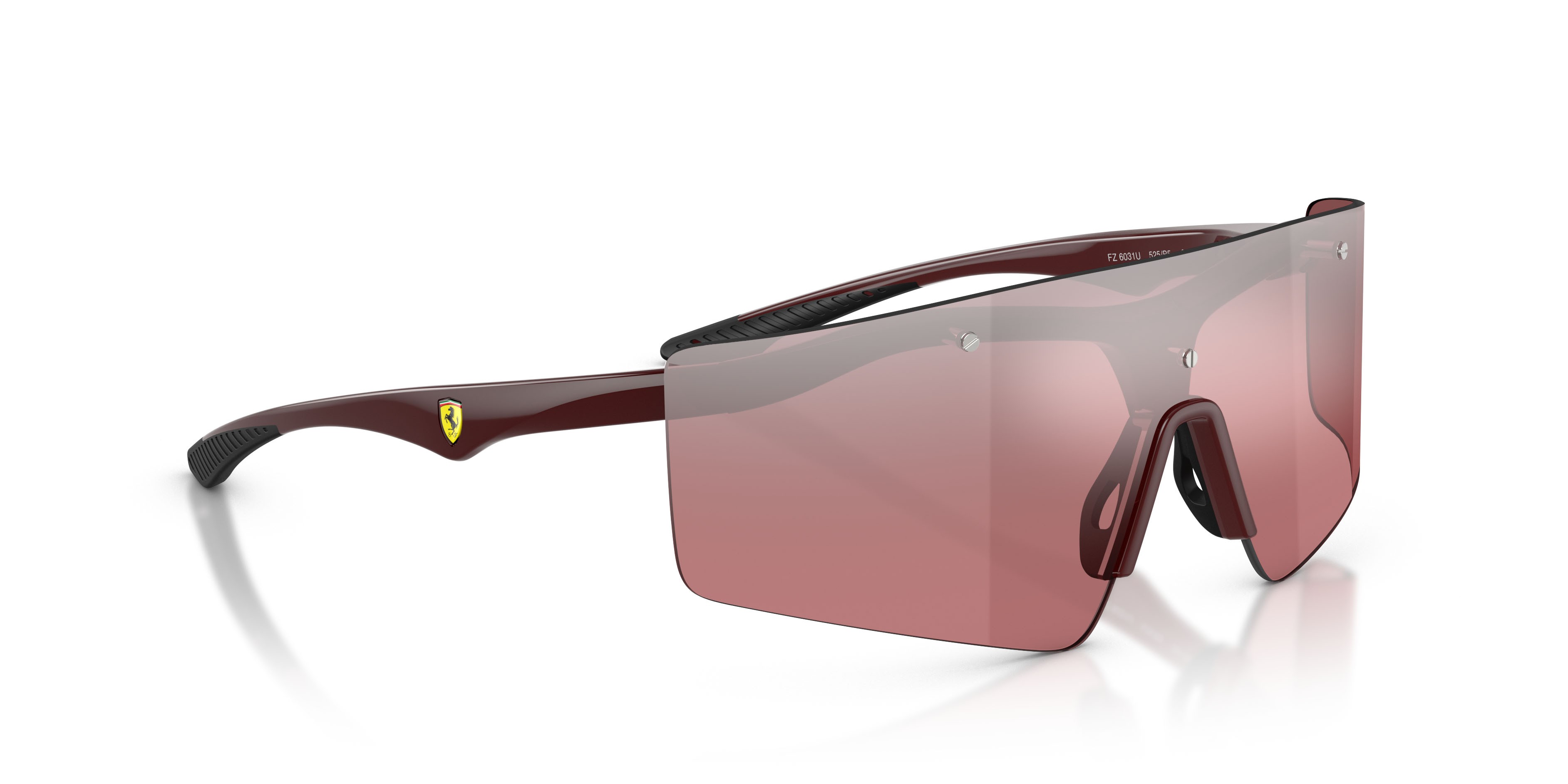 Occhiali da sole Ferrari Scuderia FZ 6031U (525/B5) colore rosso brillante forma quadrato lenti rosso