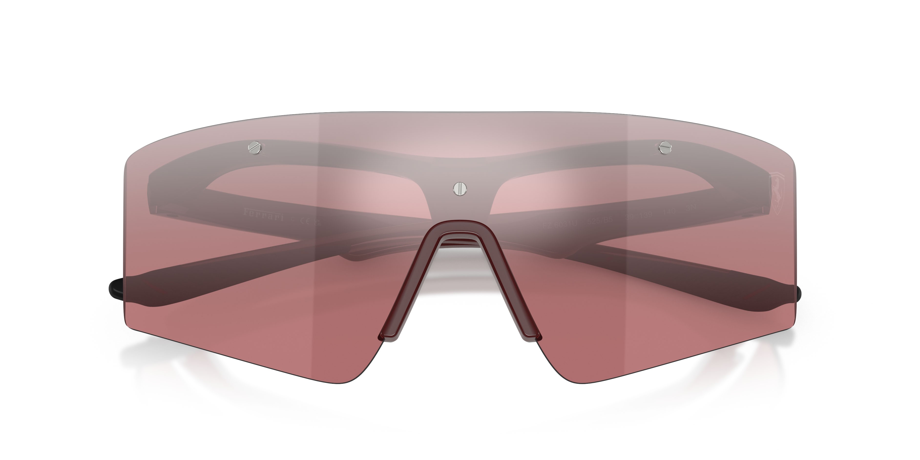 Occhiali da sole Ferrari Scuderia FZ 6031U (525/B5) colore rosso brillante forma quadrato lenti rosso