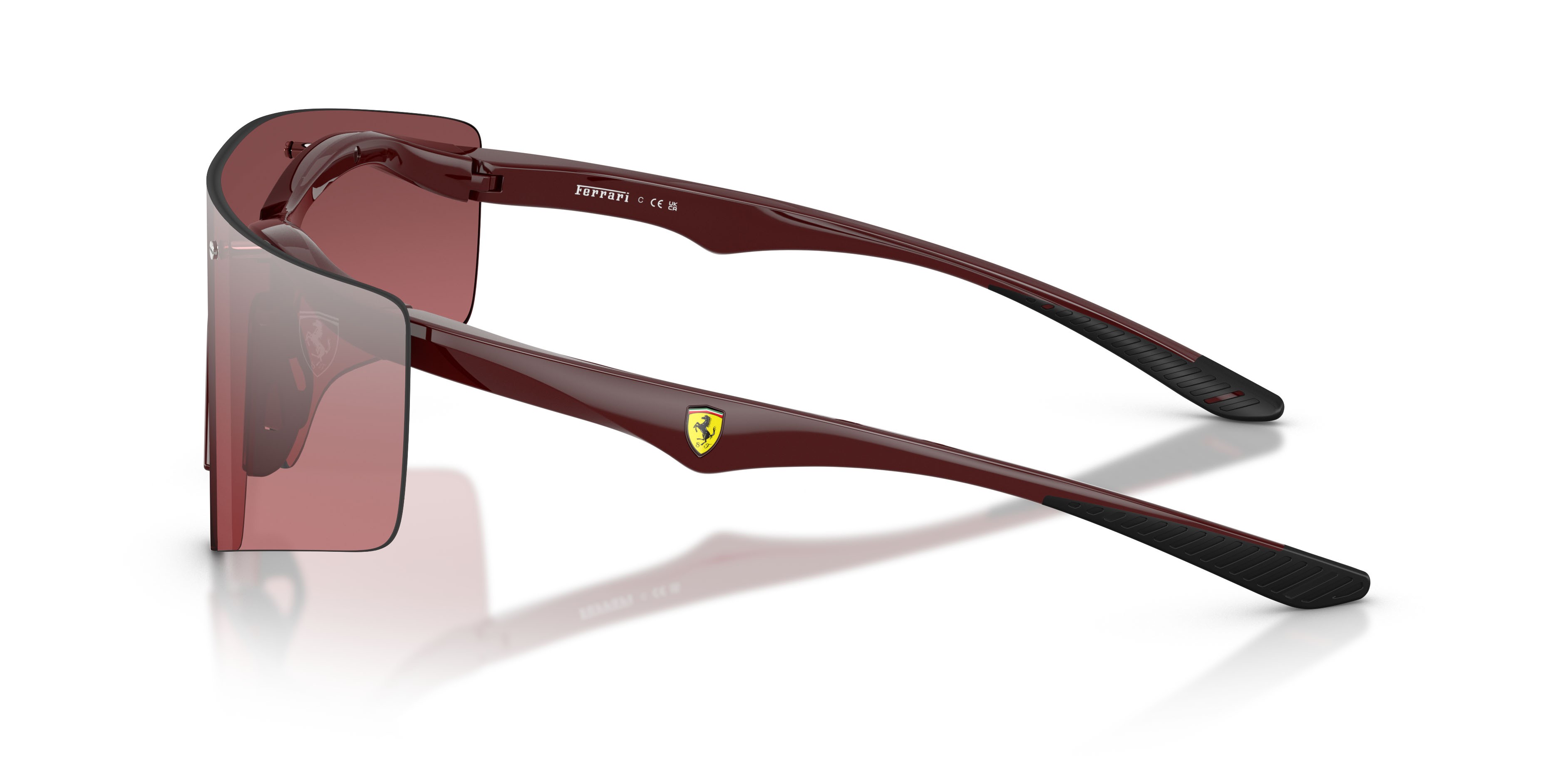 Occhiali da sole Ferrari Scuderia FZ 6031U (525/B5) colore rosso brillante forma quadrato lenti rosso