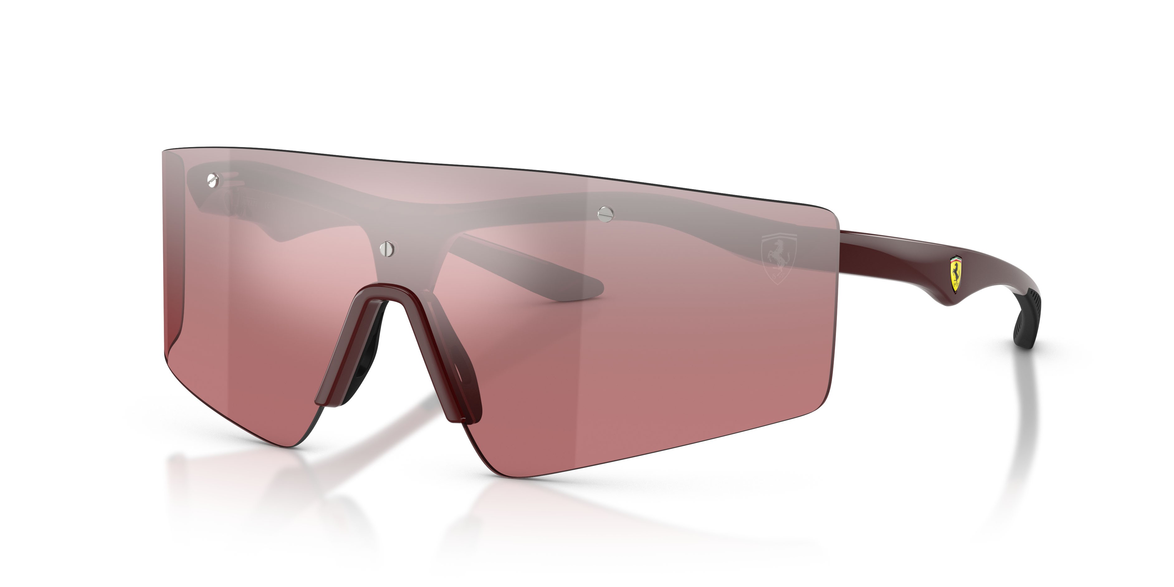 Occhiali da sole Ferrari Scuderia FZ 6031U (525/B5) colore rosso brillante forma quadrato lenti rosso