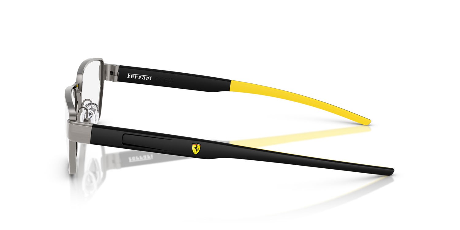 Occhiali da vista Ferrari Scuderia FZ 7008 (105) colore gunmetal spazzolato forma irregolare lenti lente demo