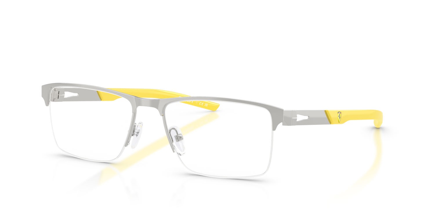 Occhiali da vista Ferrari Scuderia FZ 7009 (103) colore argento forma rettangolare lenti lente demo