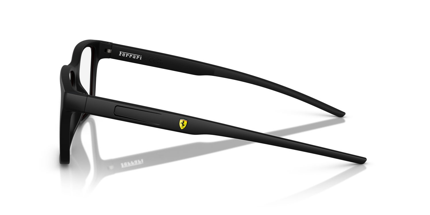 Occhiali da vista Ferrari Scuderia FZ 8010U (504) colore nero opaco forma quadrato lenti lente demo