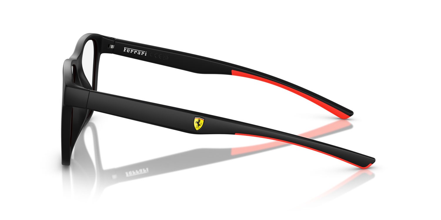 Occhiali da vista Ferrari Scuderia FZ 8014D (504) colore nero opaco forma quadrato lenti lente demo