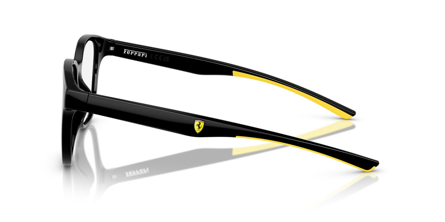 Occhiali da vista Ferrari Scuderia FZ 8015U (501) colore nero forma rotondo lenti lente demo