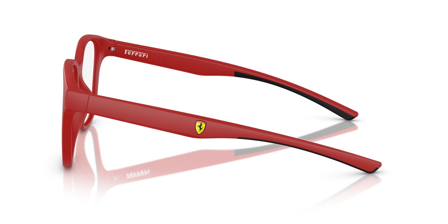 Occhiali da vista Ferrari Scuderia FZ 8015U (520) colore rosso opaco forma rotondo lenti lente demo