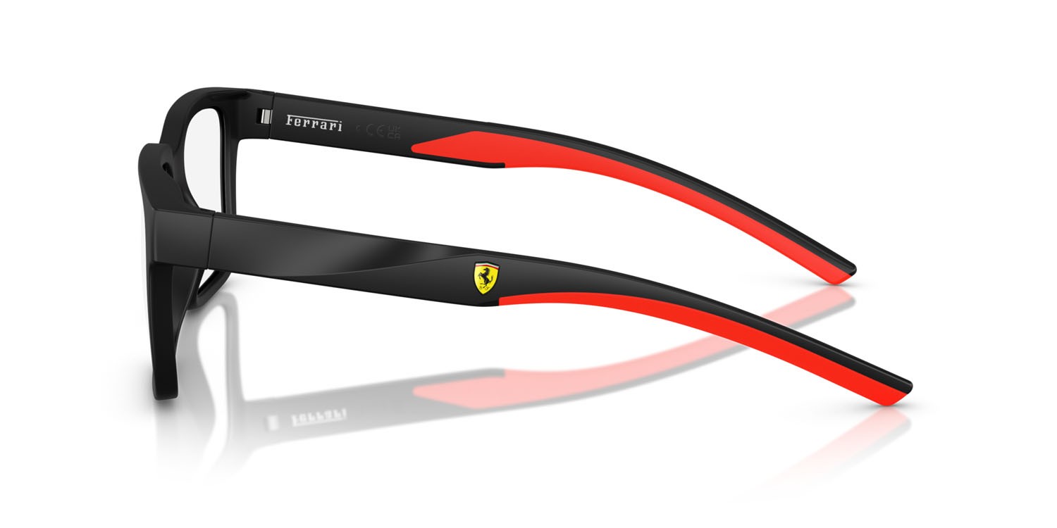Occhiali da vista Ferrari Scuderia FZ 8016U (504) colore nero opaco forma quadrato lenti lente demo