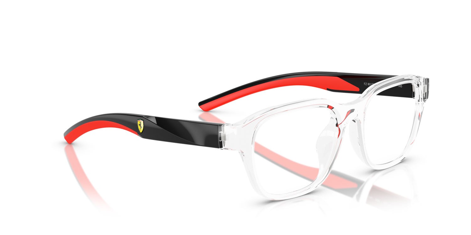 Occhiali da vista Ferrari Scuderia FZ 8017U (529) colore cristallo forma quadrato lenti lente demo