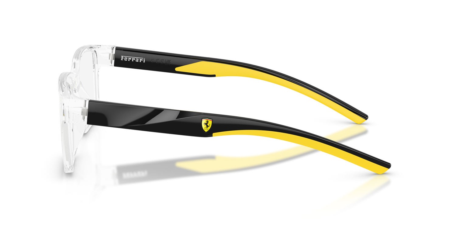 Occhiali da vista Ferrari Scuderia FZ 8018D (529) colore cristallo forma rettangolare lenti lente demo