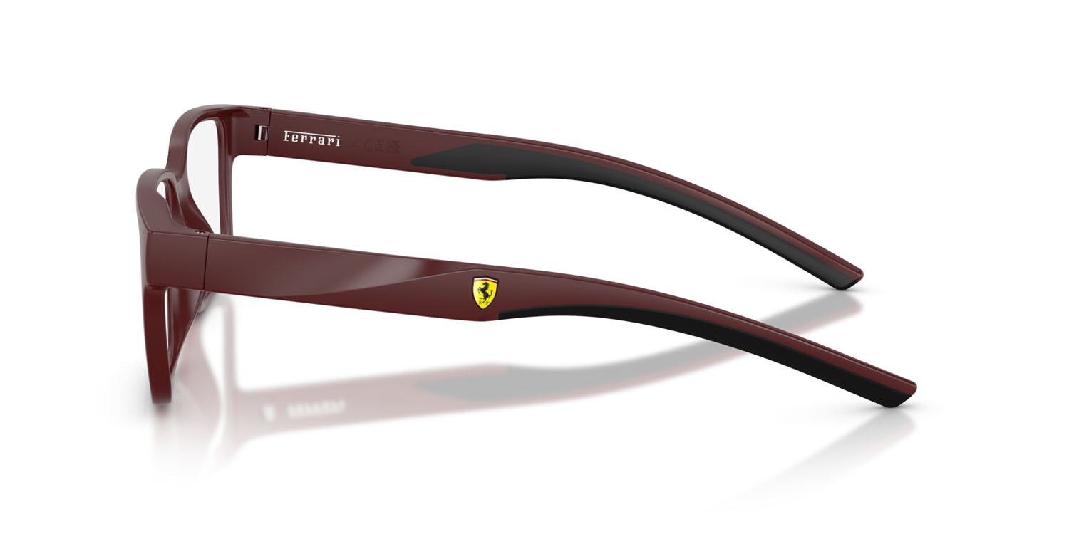 Occhiali da vista Ferrari Scuderia FZ 8018D (530) colore bordeaux rosso opaco forma rettangolare lenti lente demo