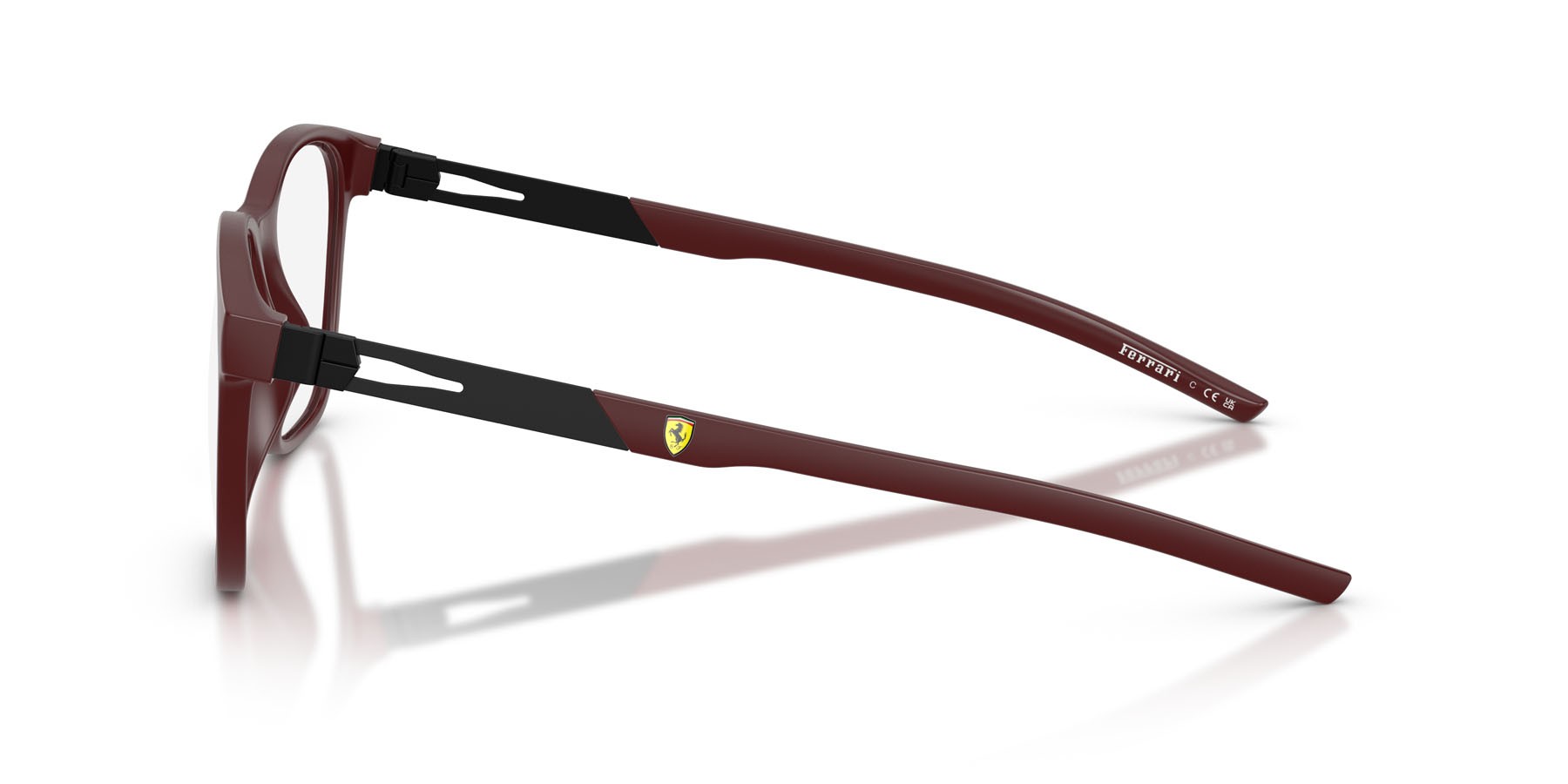 Occhiali da vista Ferrari Scuderia FZ 8024U (530) colore rosso bordeaux forma quadrato lenti lente demo