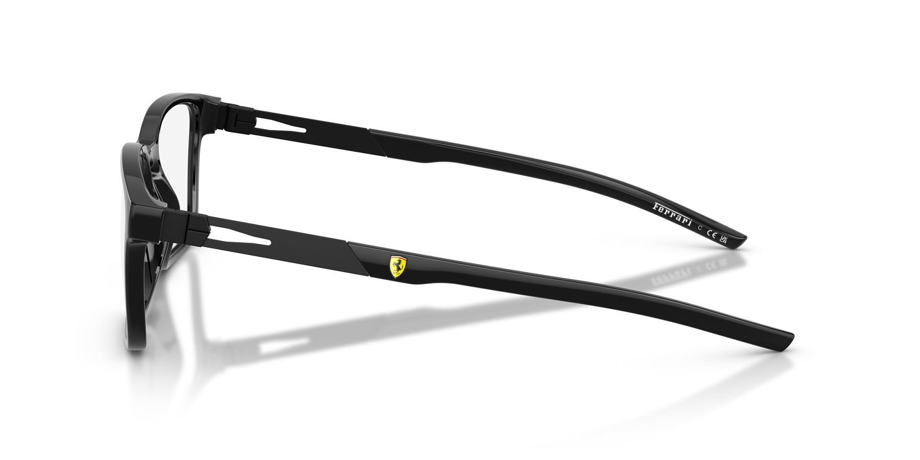 Occhiali da vista Ferrari Scuderia FZ 8025U (504) colore nero lucido forma rettangolare lenti lente demo