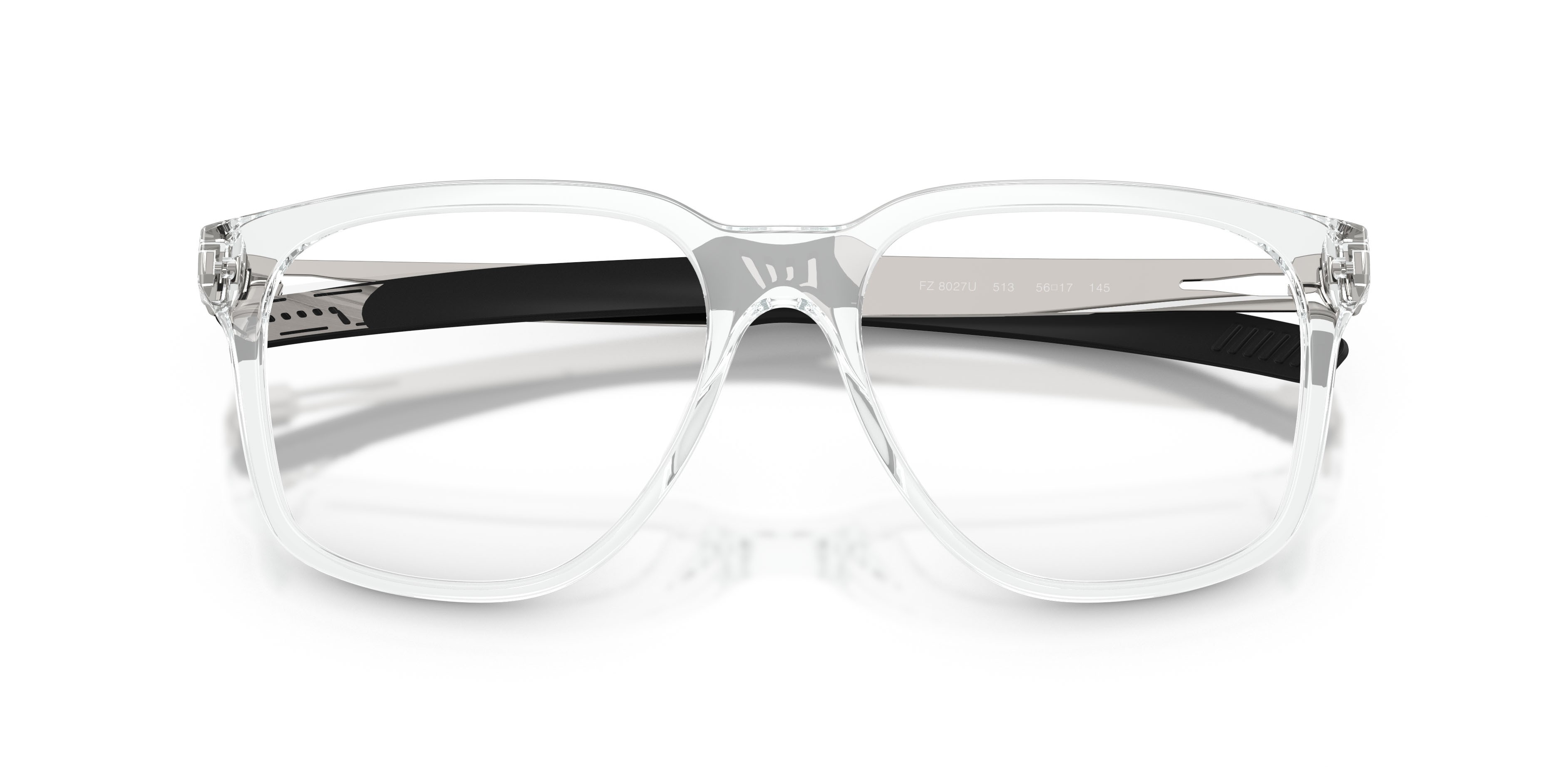 Occhiali da vista Ferrari Scuderia FZ 8027U (513) colore white transparent clear forma quadrato lenti lente demo