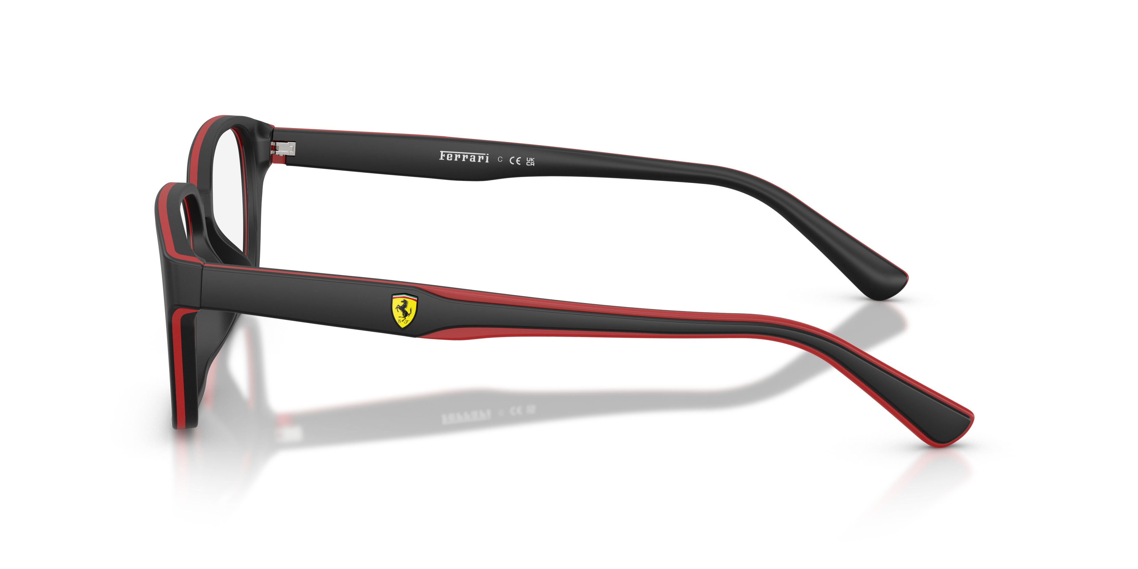 Occhiali da vista Ferrari Scuderia FZ 8029D (757) colore nero/rosso forma quadrato lenti lente demo