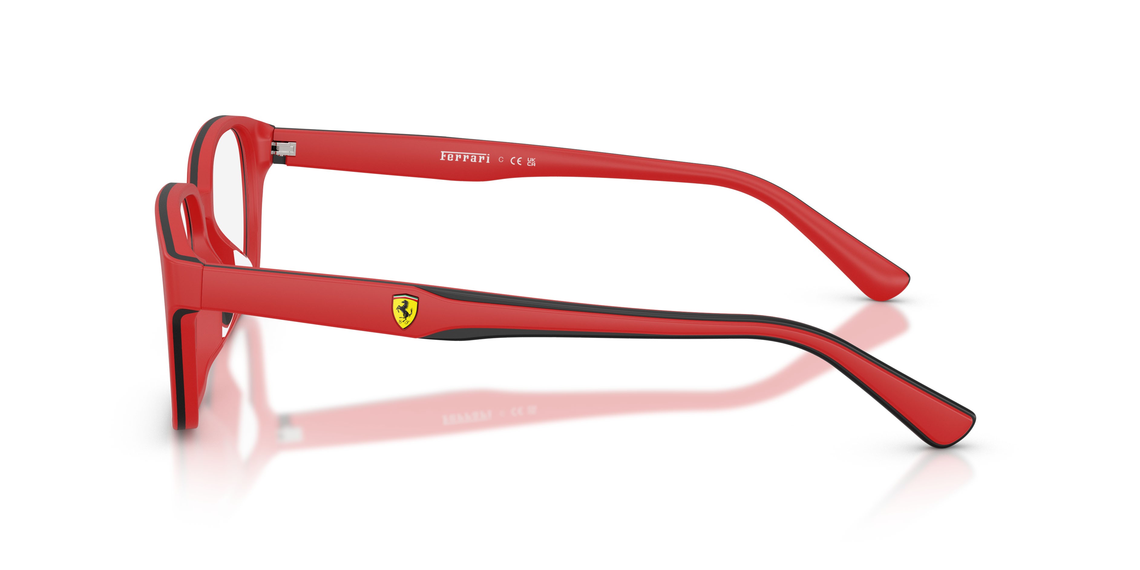 Occhiali da vista Ferrari Scuderia FZ 8029D (758) colore rosso/nero forma quadrato lenti lente demo