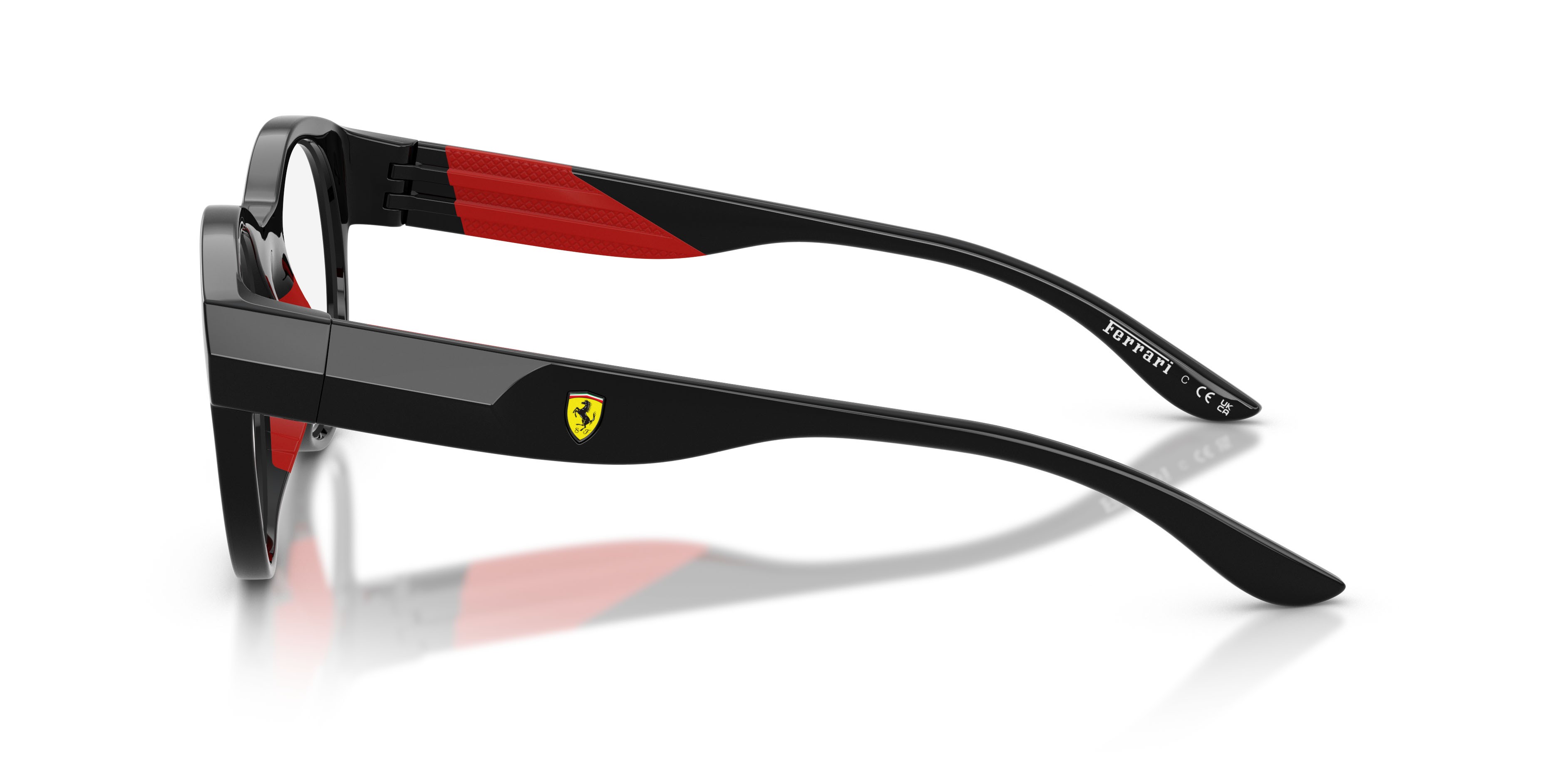 Occhiali da vista Ferrari Scuderia FZ 8031U (501) colore nero lucido forma irregolare lenti lente demo