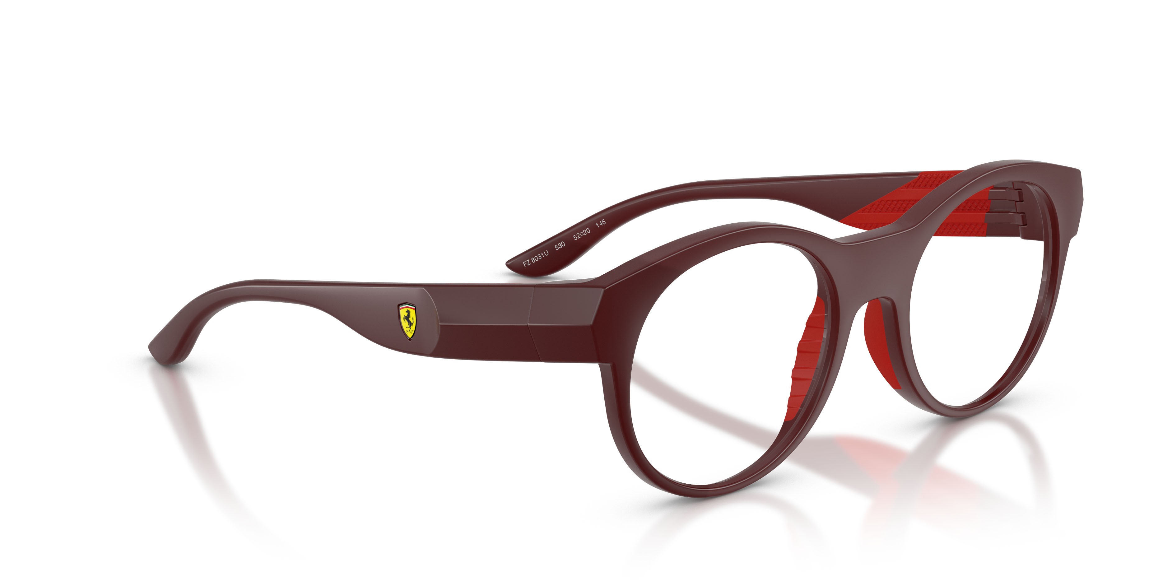 Occhiali da vista Ferrari Scuderia FZ 8031U (530) colore rosso bordeaux forma irregolare lenti lente demo