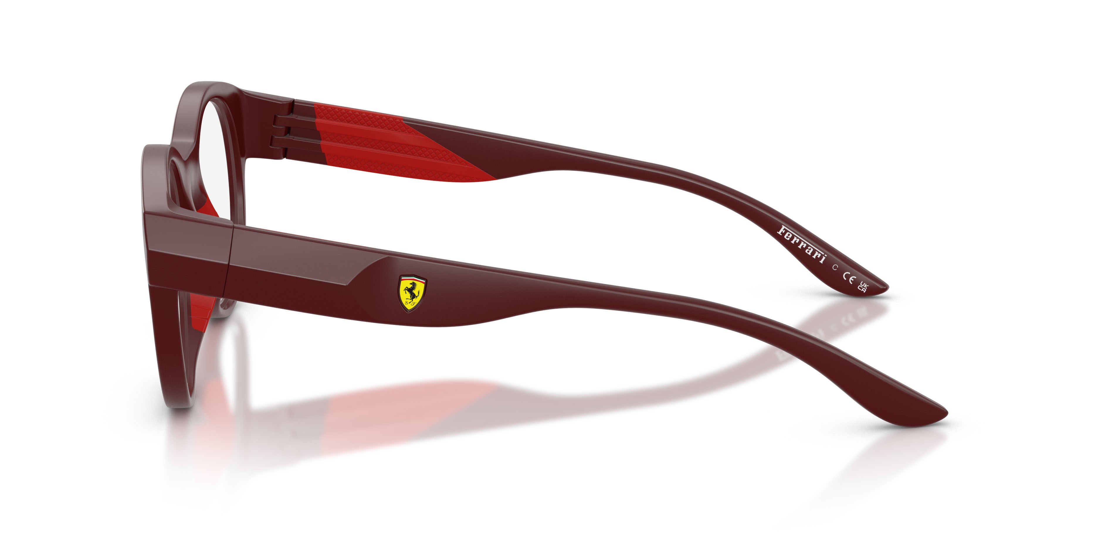 Occhiali da vista Ferrari Scuderia FZ 8031U (530) colore rosso bordeaux forma irregolare lenti lente demo