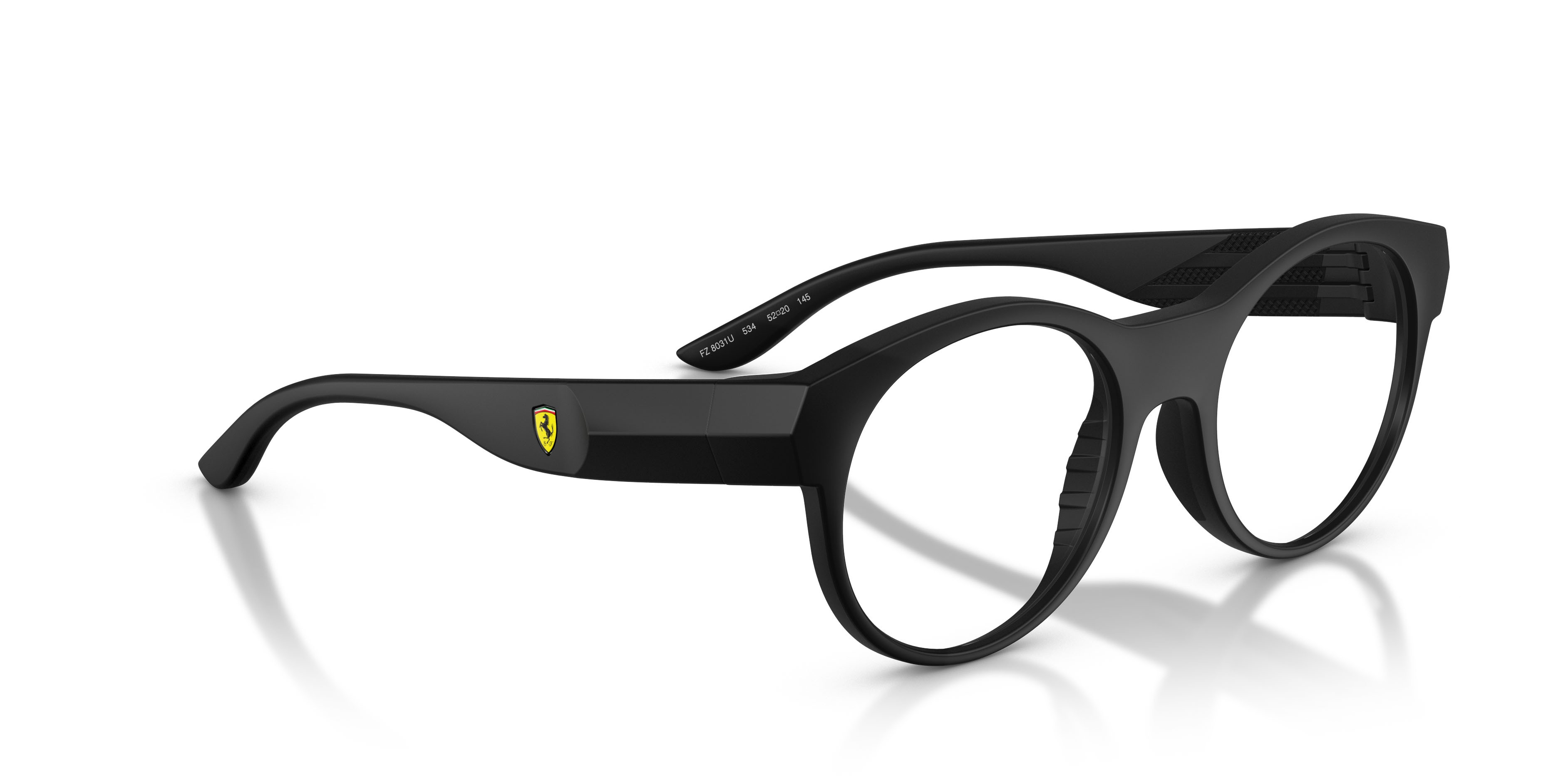 Occhiali da vista Ferrari Scuderia FZ 8031U (534) colore nero opaco forma irregolare lenti lente demo