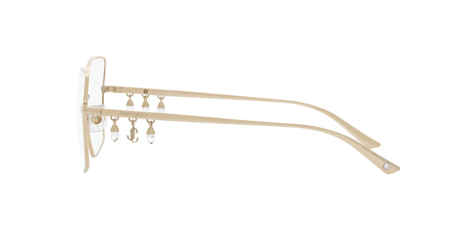 Eyeglasses Jimmy Choo JC 2005B (3006) color oro pallido shape cat eye lenses lente demo