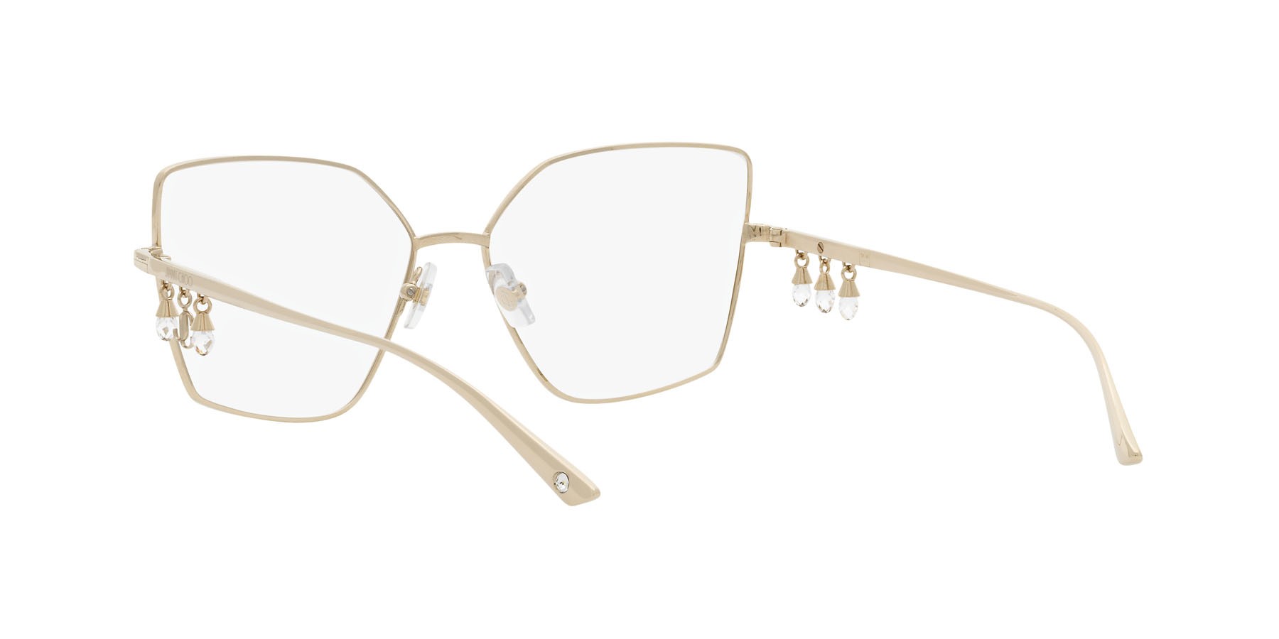 Eyeglasses Jimmy Choo JC 2005B (3006) color oro pallido shape cat eye lenses lente demo