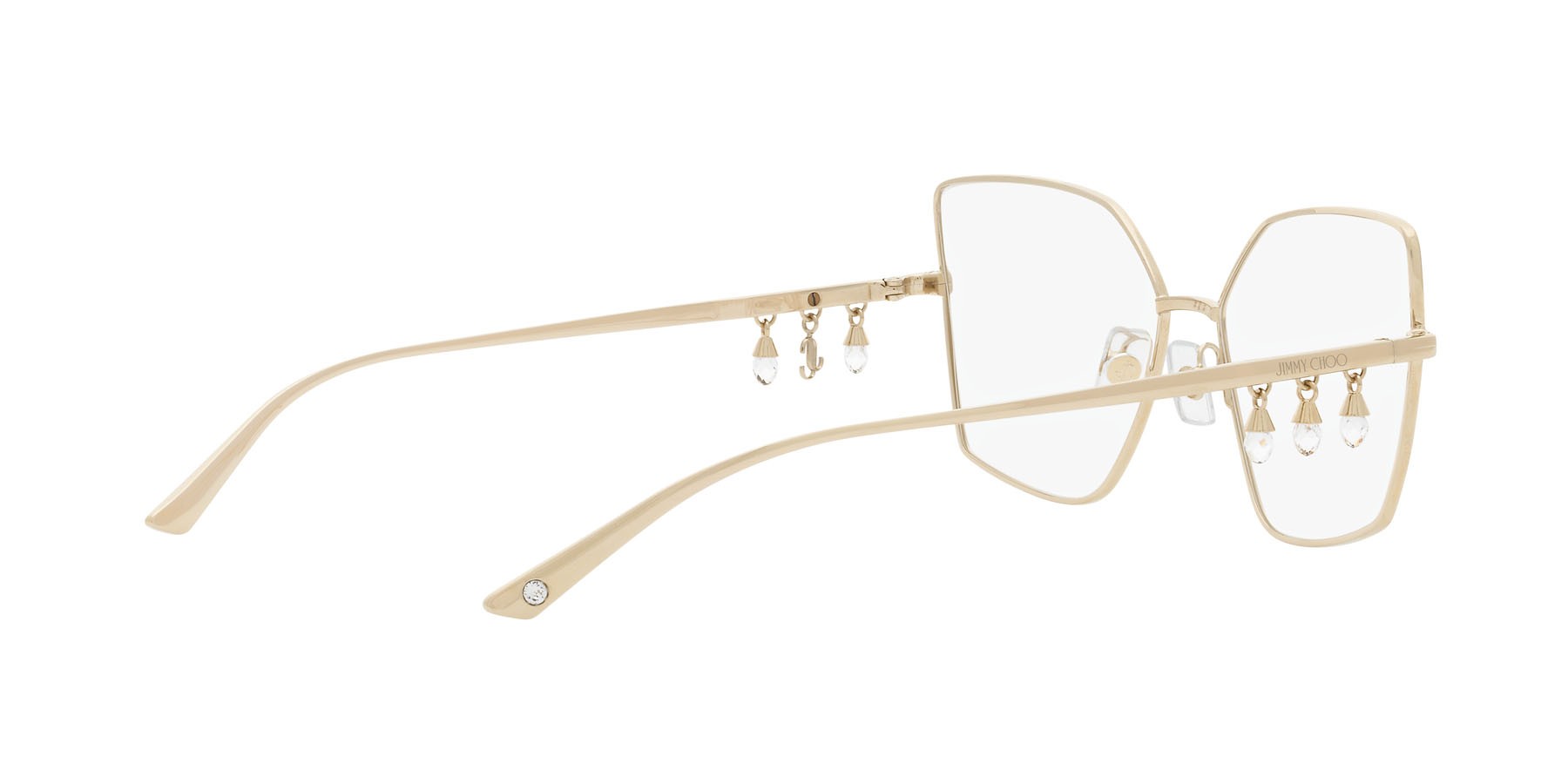 Eyeglasses Jimmy Choo JC 2005B (3006) color oro pallido shape cat eye lenses lente demo
