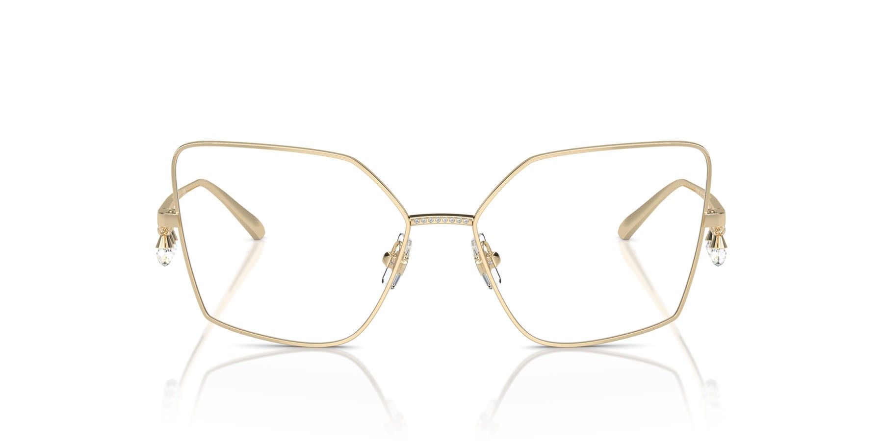 Eyeglasses Jimmy Choo JC 2005B (3006) color oro pallido shape cat eye lenses lente demo
