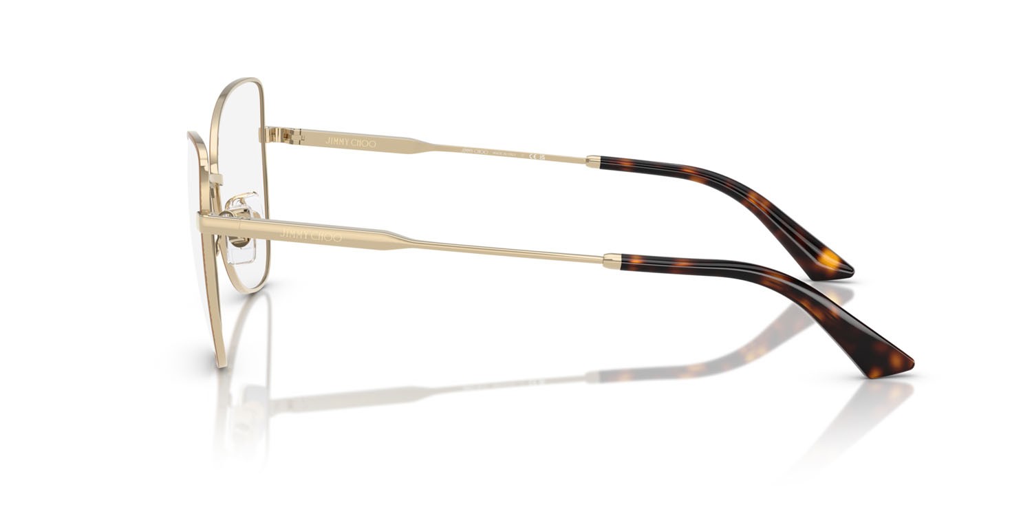 Eyeglasses Jimmy Choo JC 2006 (3019) color oro pallido/biscotto shape butterfly lenses lente demo